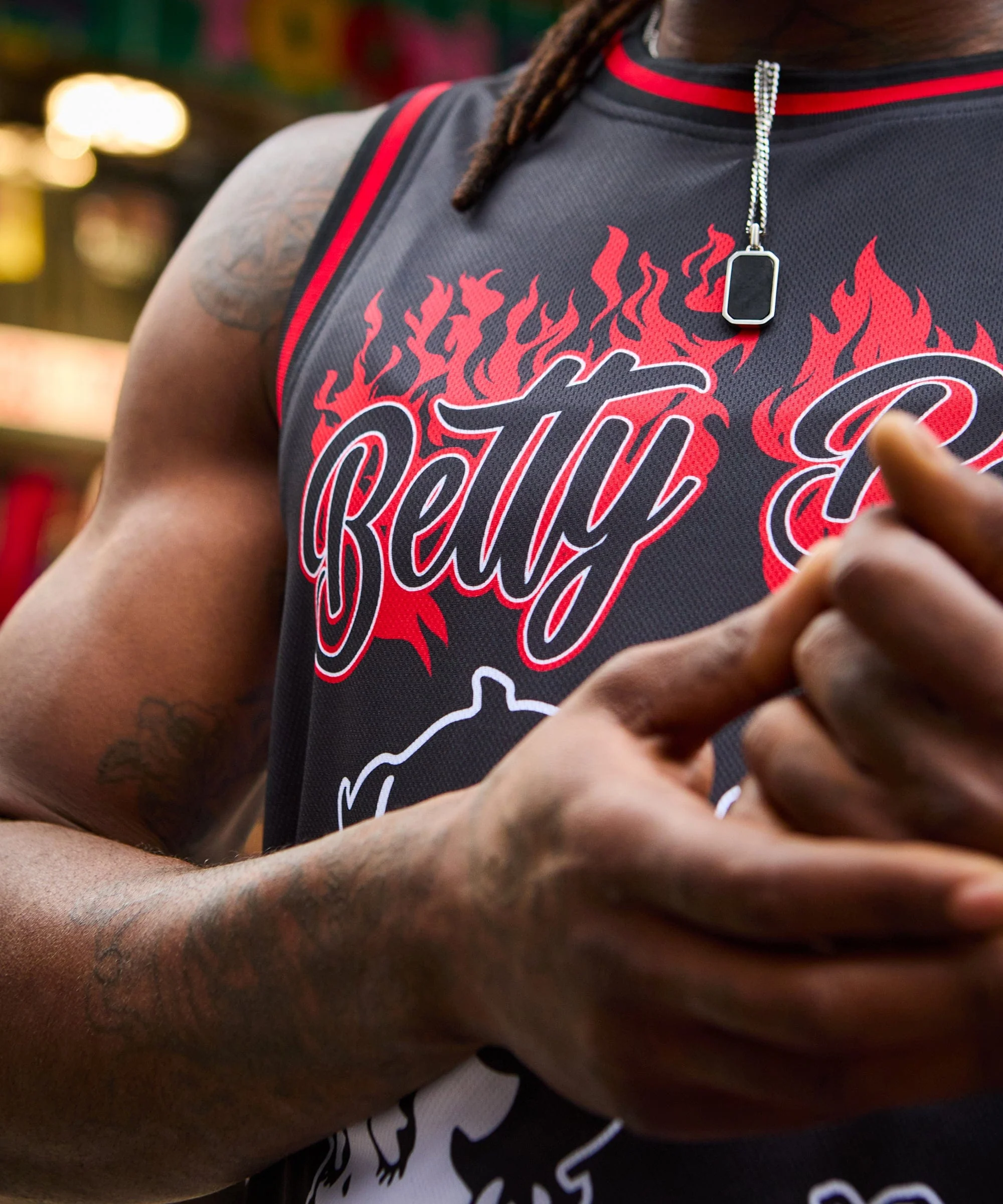 Betty Boop Basketball Jersey - Black - Image 3