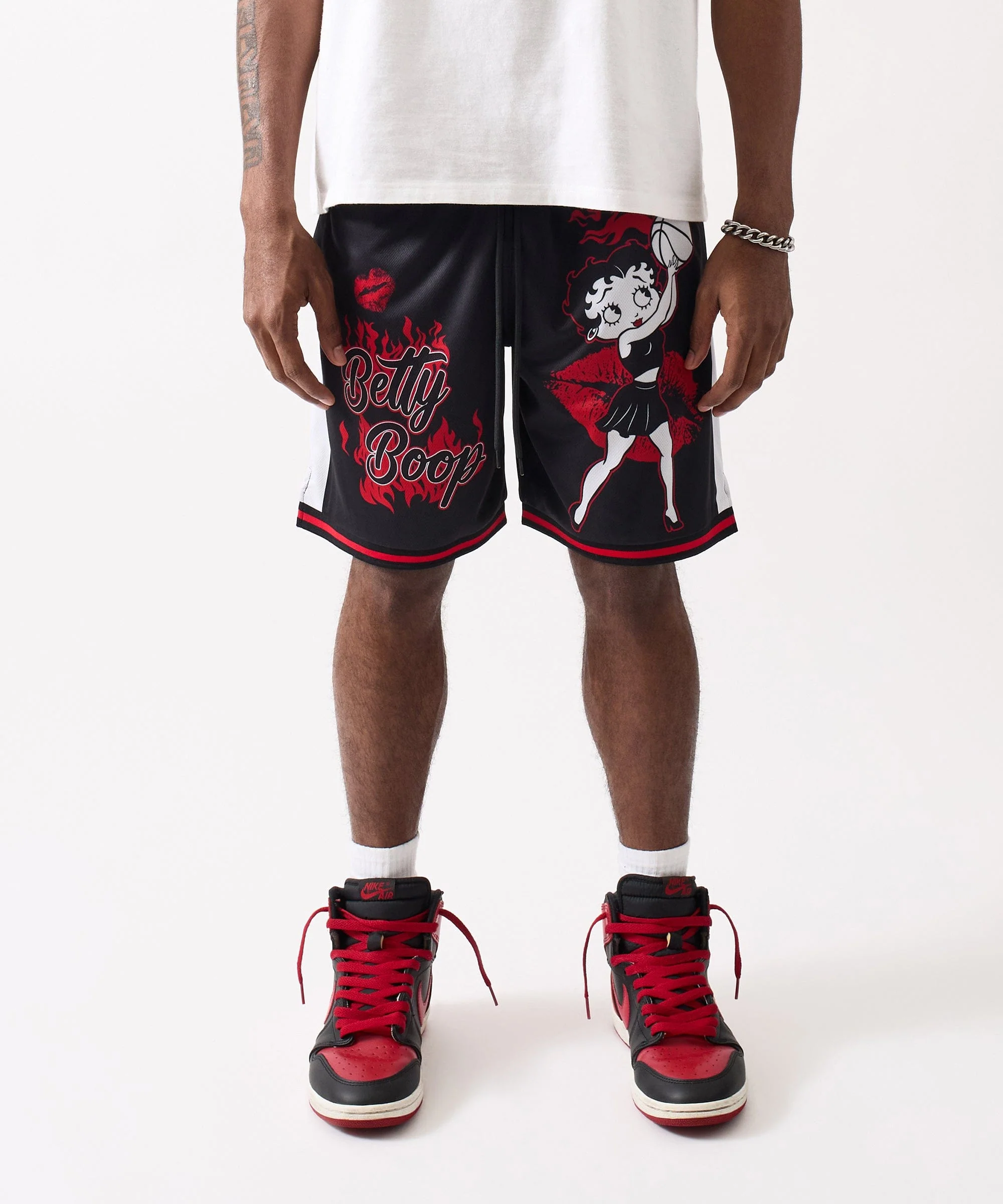 Betty Boop Basketball Shorts - Black - Image 2