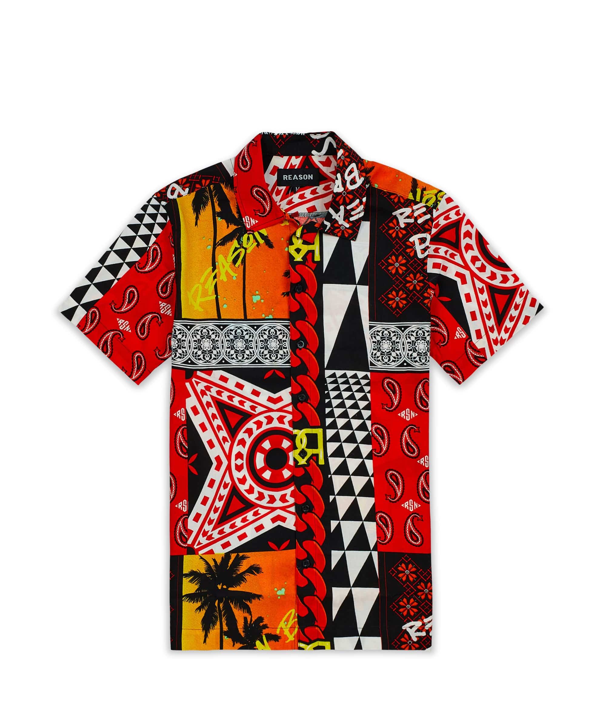Blaze Geometric Allover Print Short Sleeve Shirt - Image 3