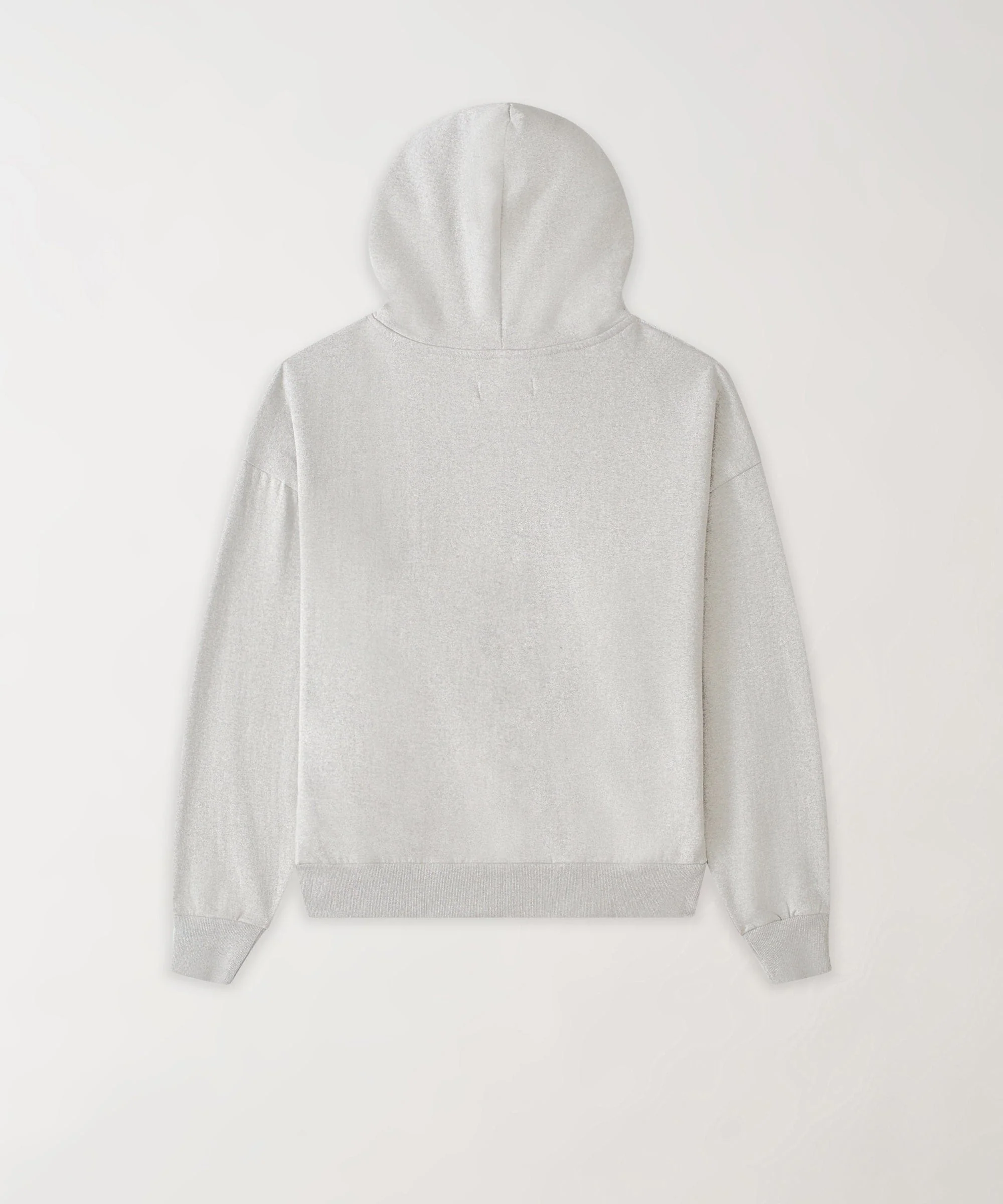 Essential Heavyweight Fleece Baggy Fit Comfy Zip Up Hoodie - Heather Grey - Image 3