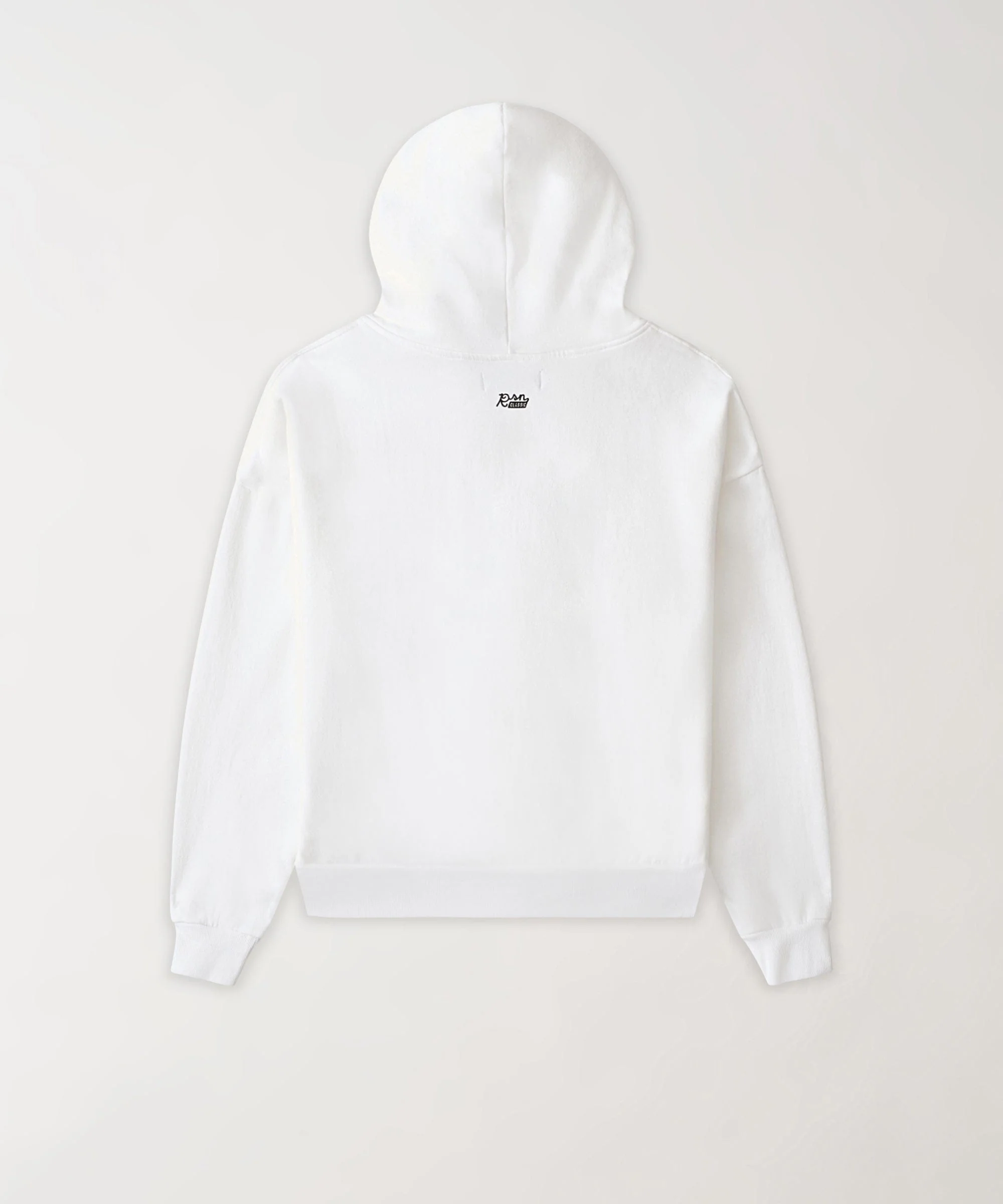 Essential Heavyweight Fleece Baggy Fit Comfy Zip Up Hoodie - White - Image 2