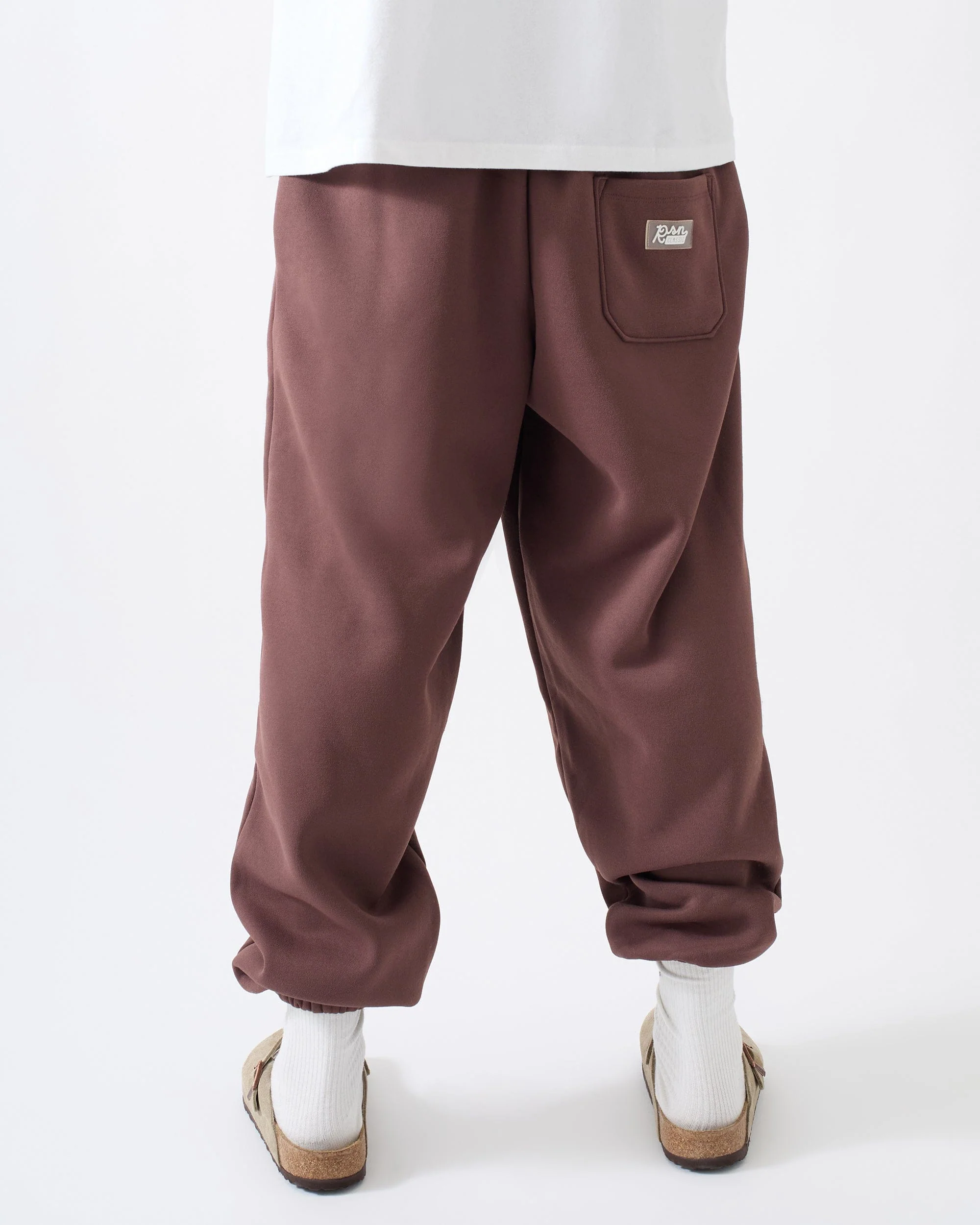 Essential Heavyweight Fleece Baggy Fit Sweats - Brown - Image 5
