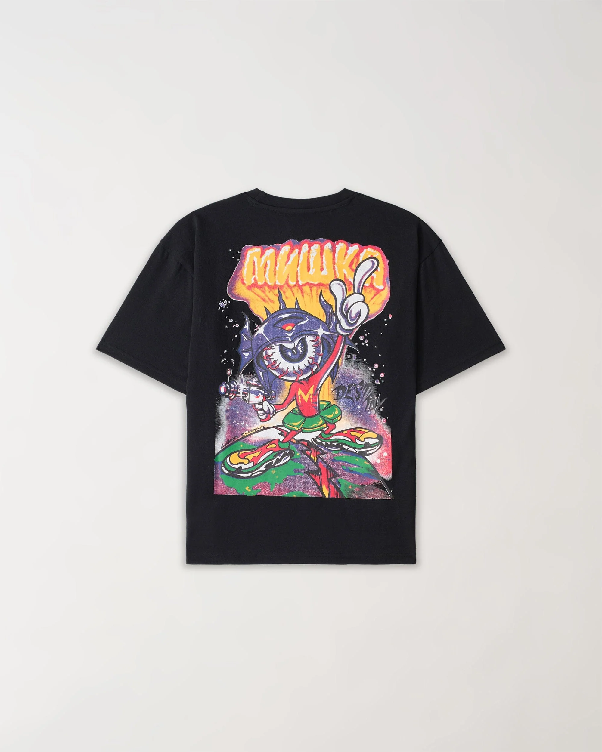 Kids Mishka Back Graphic Print Short Sleeve Tee - Black