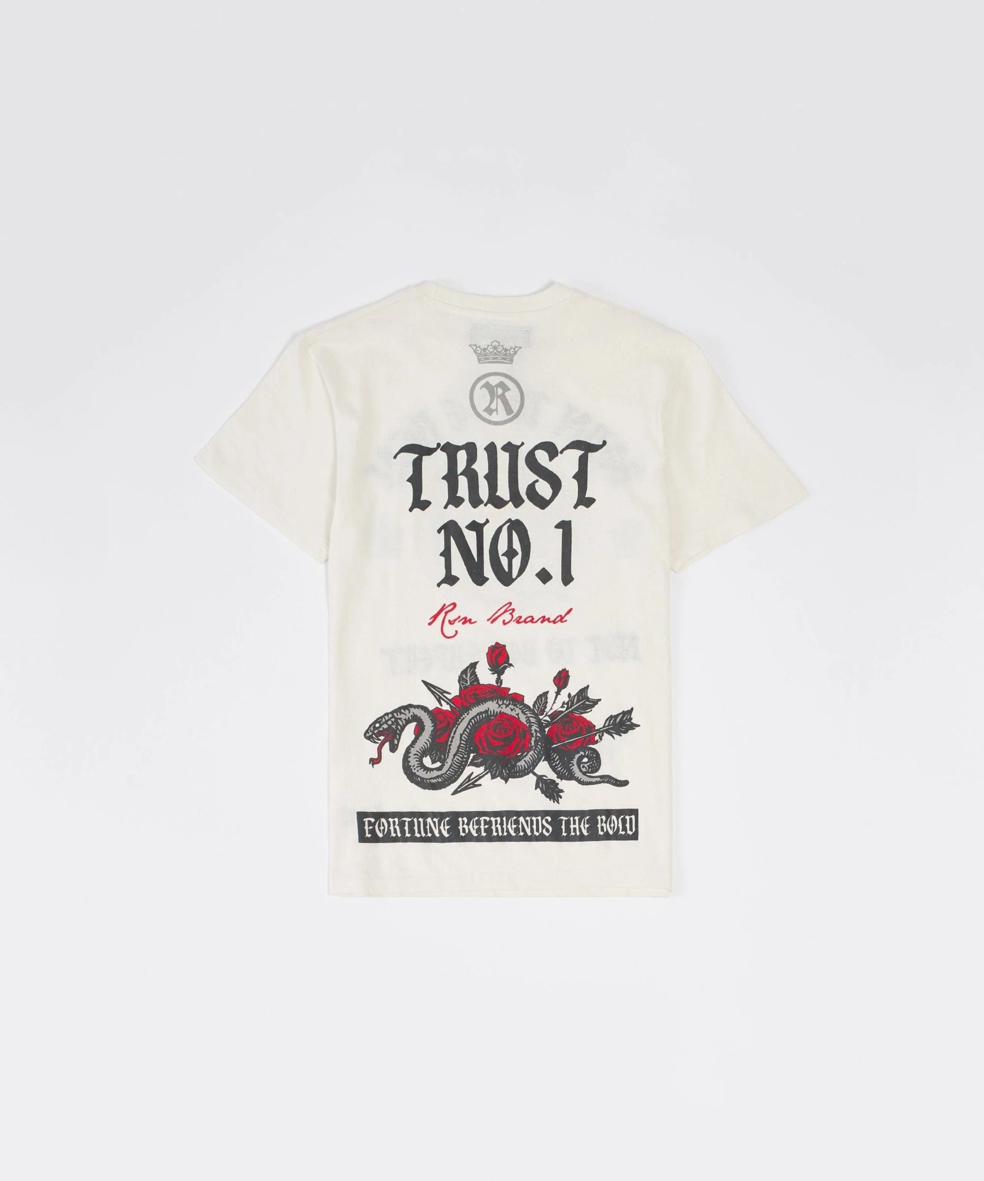 Kids Trust No 1 Embroidered Short Sleeve Tee - Cream - Image 2