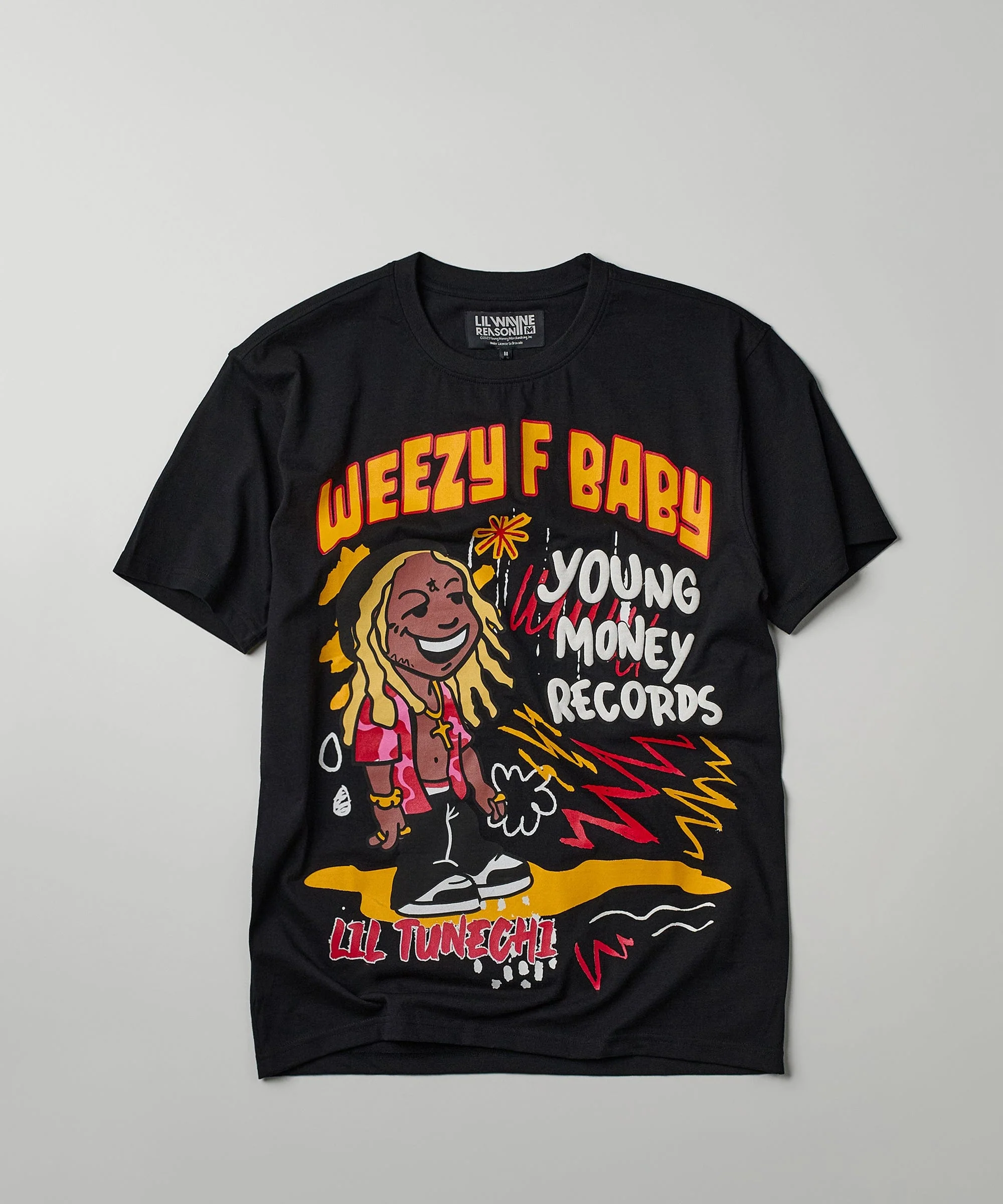 Lil Wayne Real GS Front And Back Print Short Sleeve Tee - Black