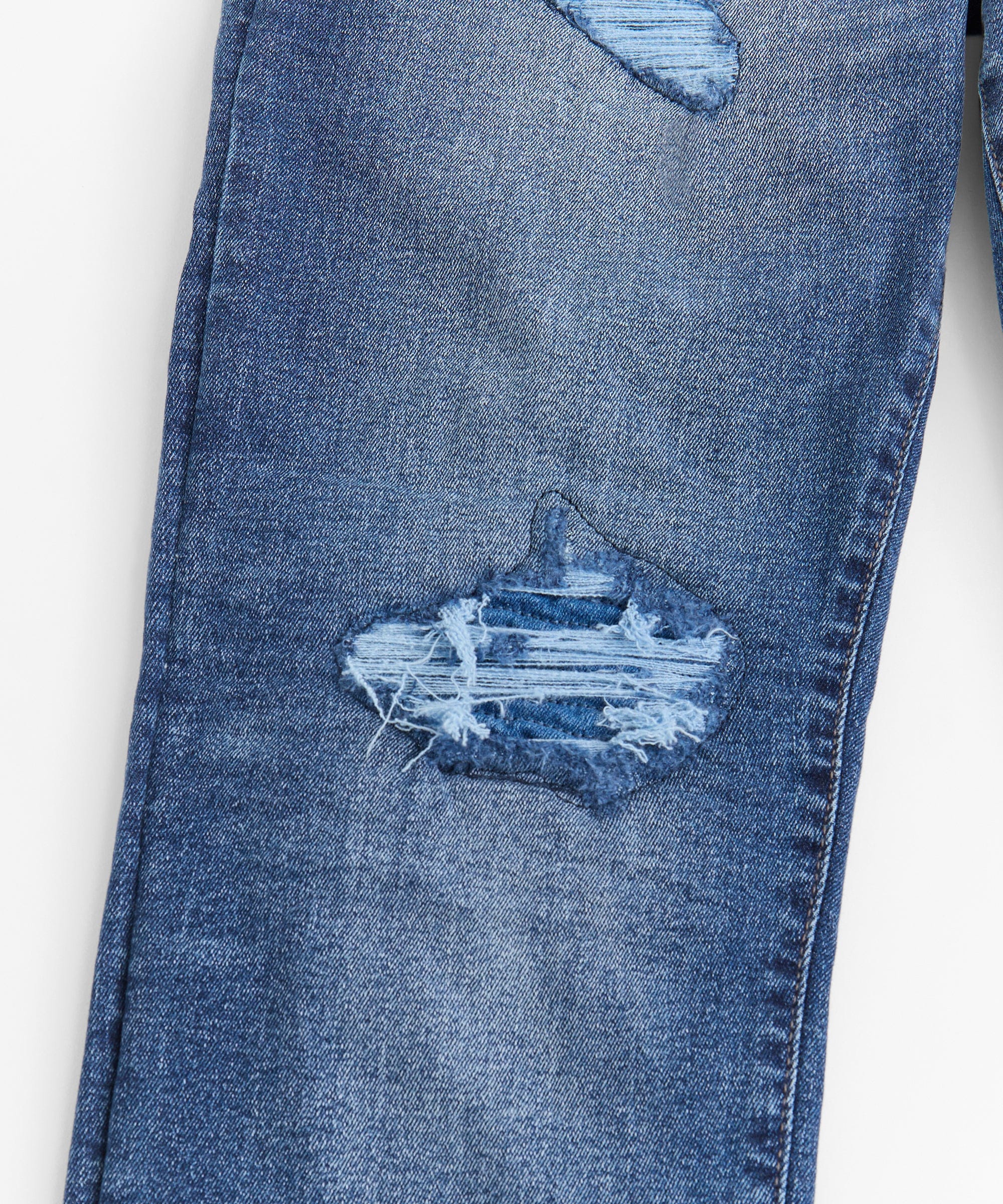 Rip And Repair Denim Jeans - Medium Indigo - Image 2