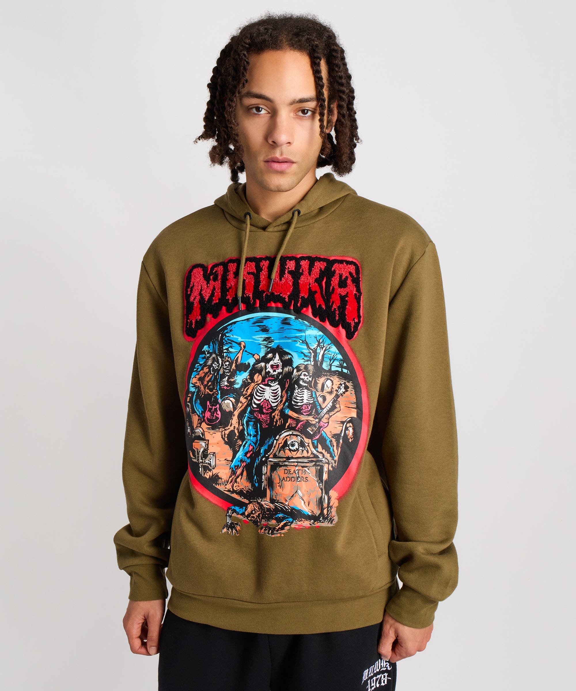 Mishka Band Hoodie - Olive Green - Image 4