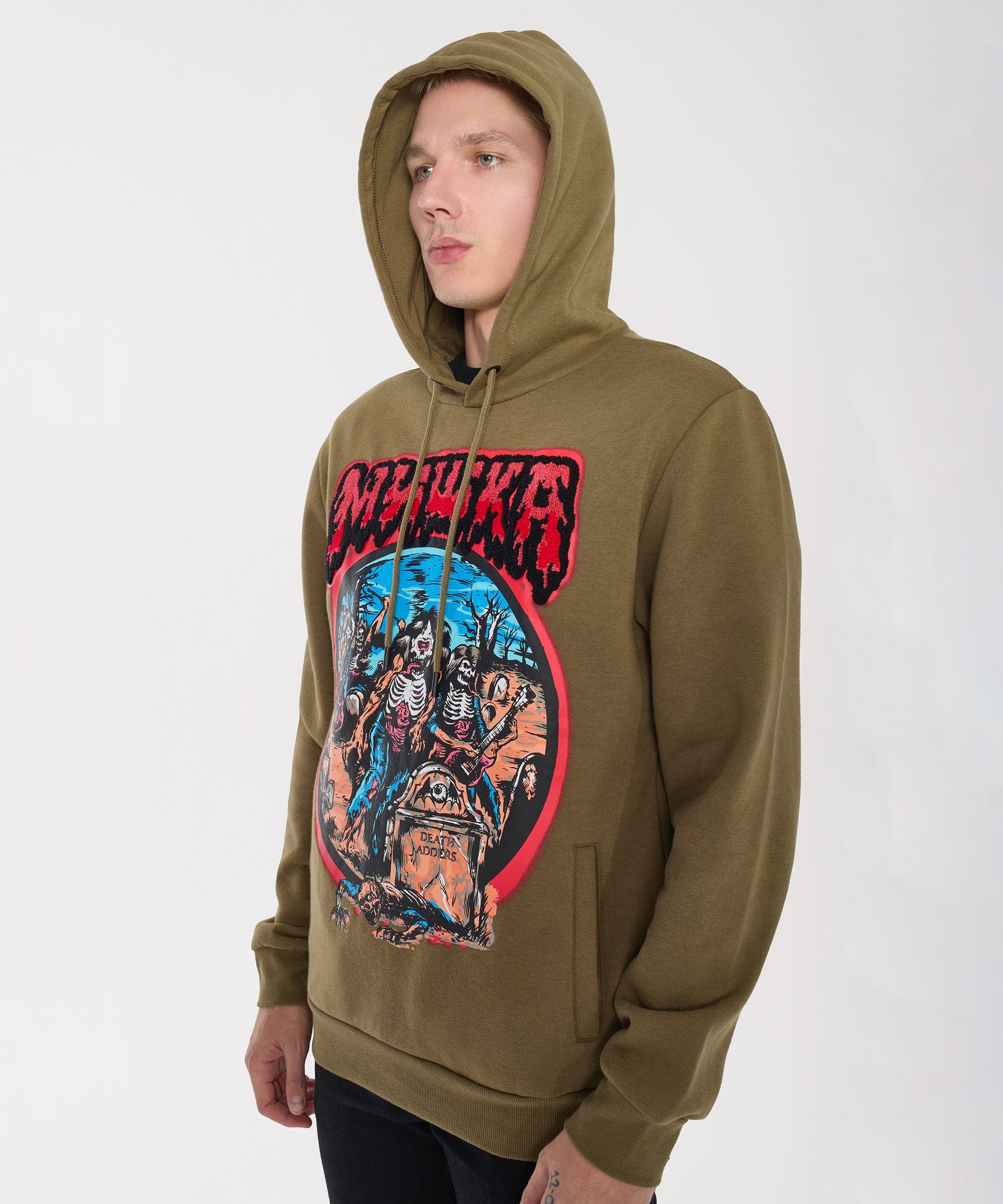 Mishka Band Hoodie - Olive Green - Image 7