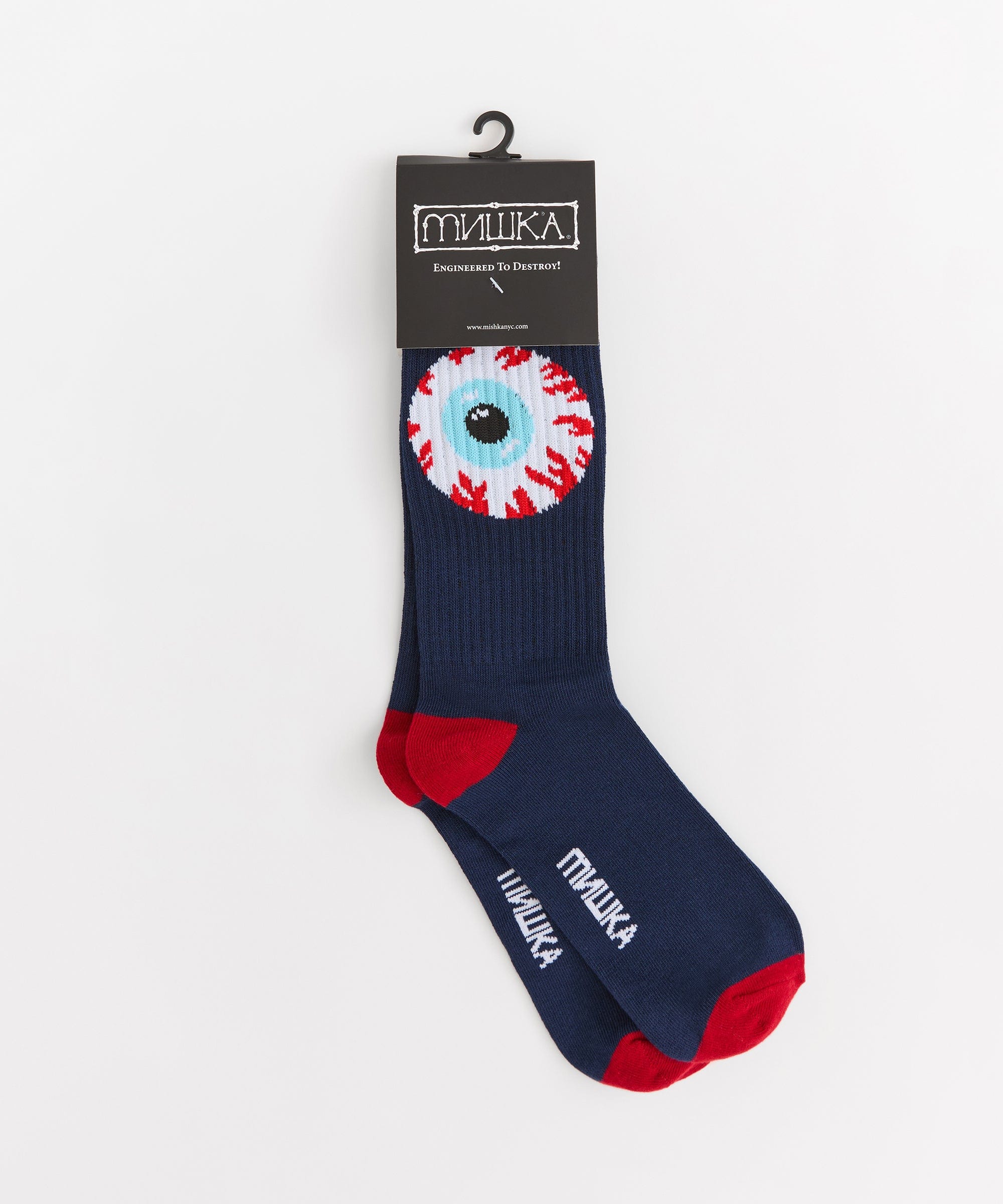 Mishka Logo Socks - Navy Blue and Red - Image 3