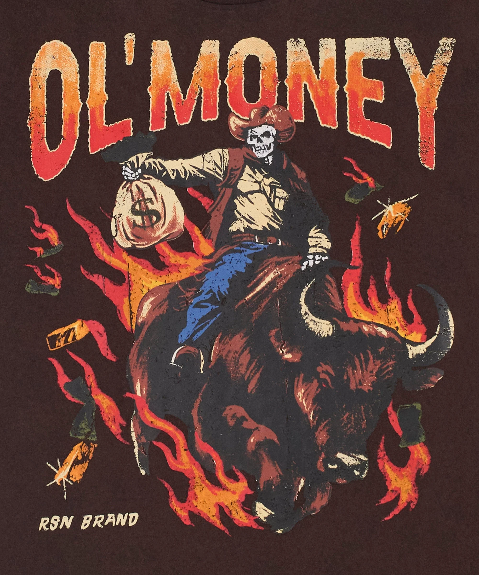 Ol' Money Short Sleeve Tee - Brown - Image 5