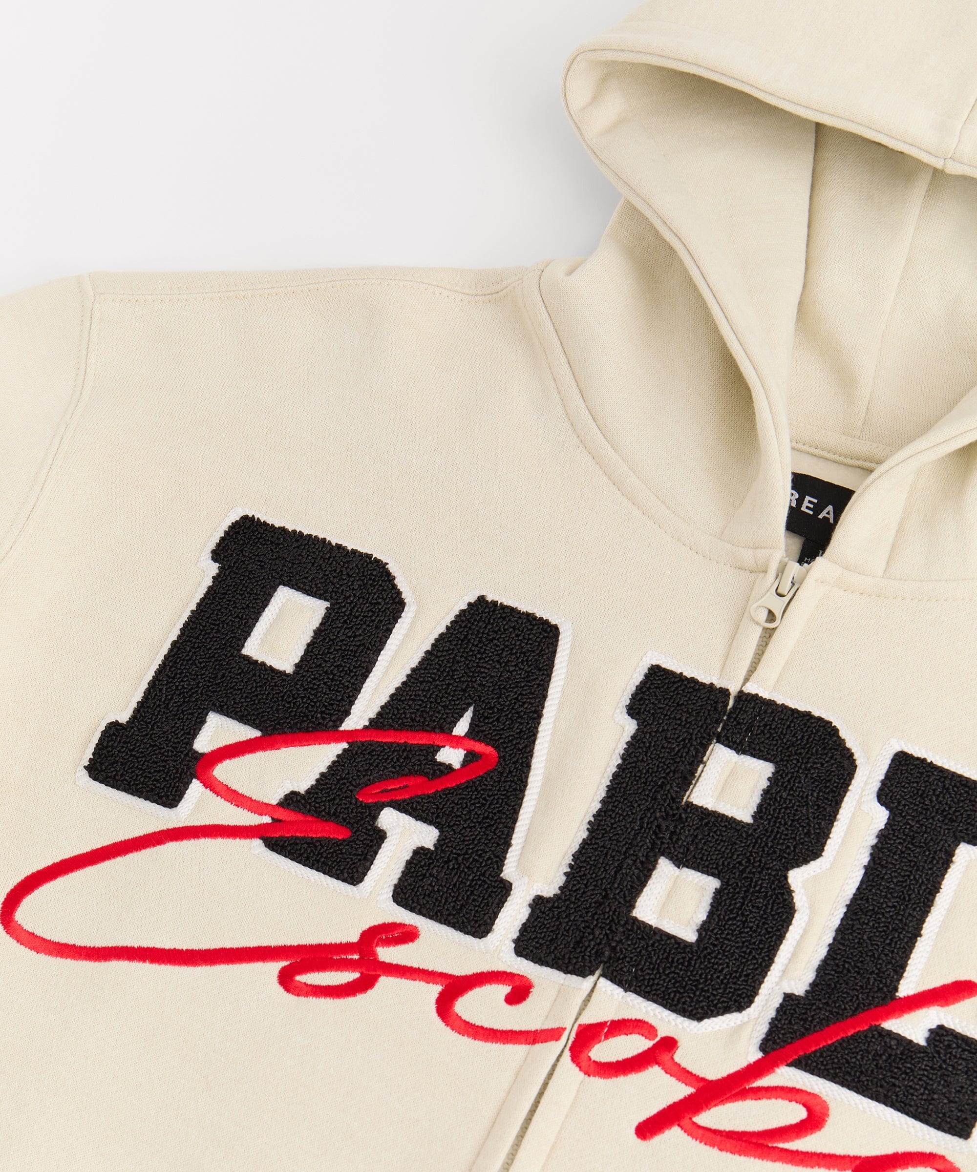 Pablo Full Zip Embroidered Hoodie - Khaki - Image 2