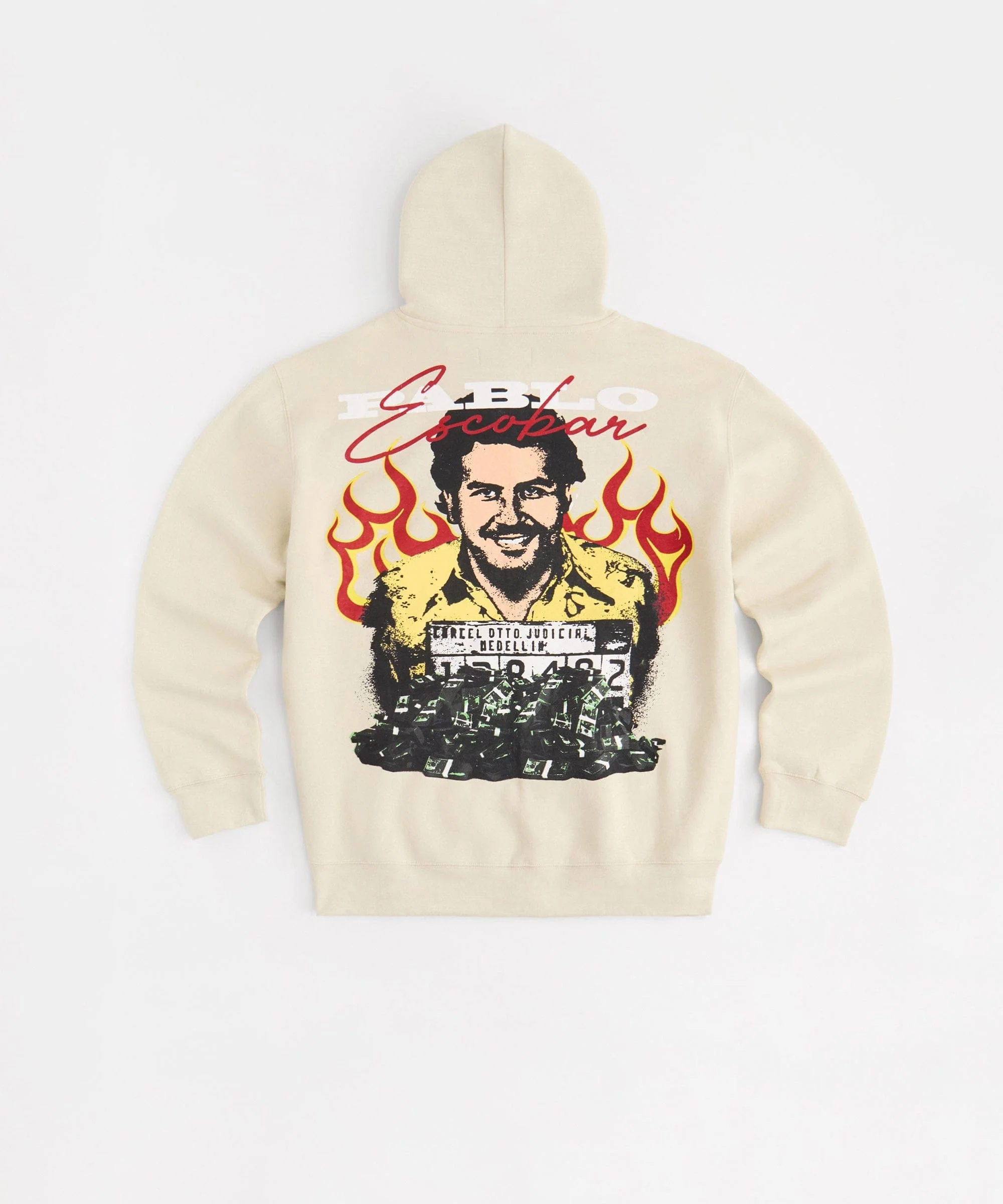 Pablo Full Zip Embroidered Hoodie - Khaki - Image 3