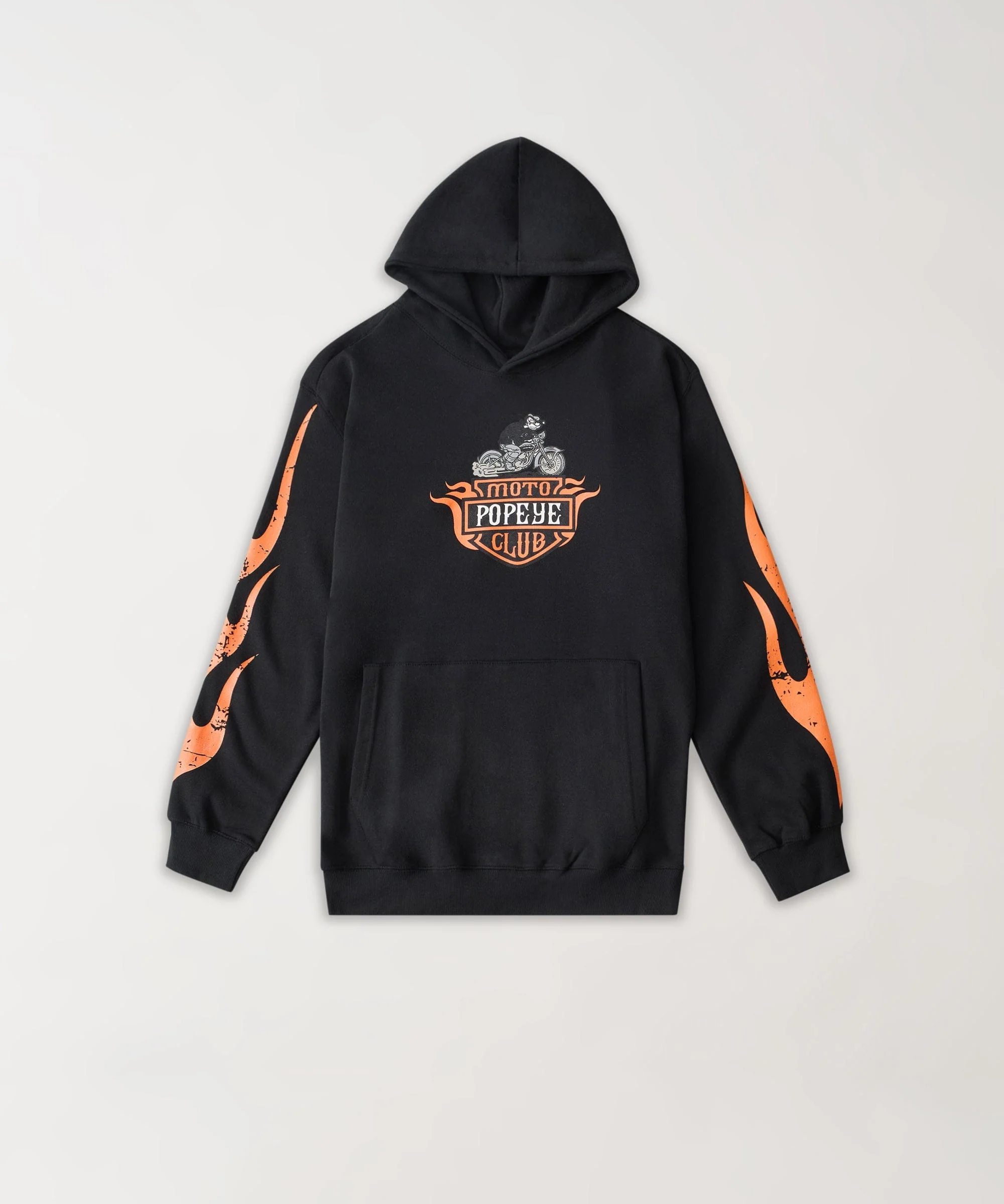 Popeye Moto Club Graphic Hoodie - Black