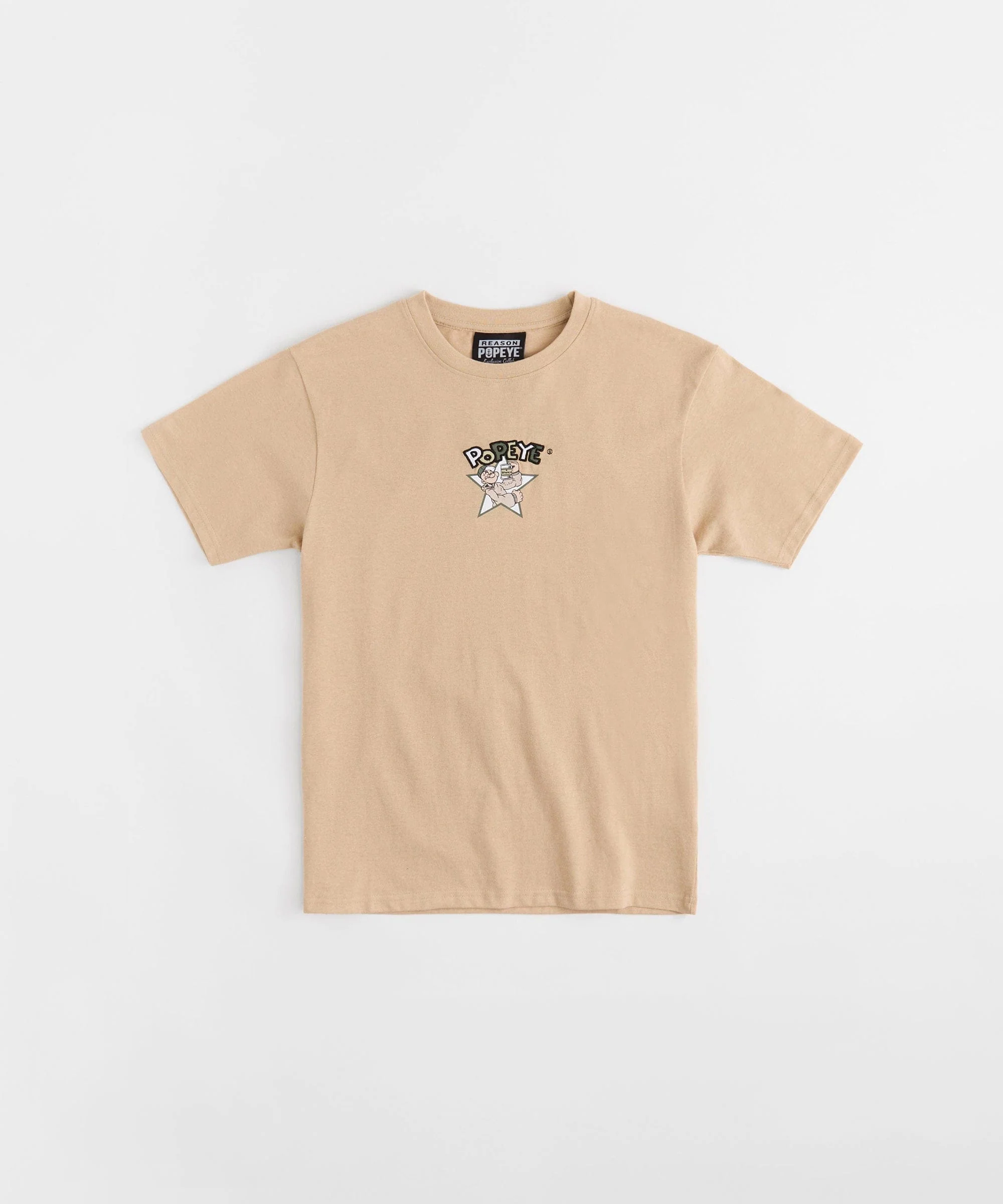 Popeye Mugshot Embroidered Short Sleeve Tee - Tan - Image 2