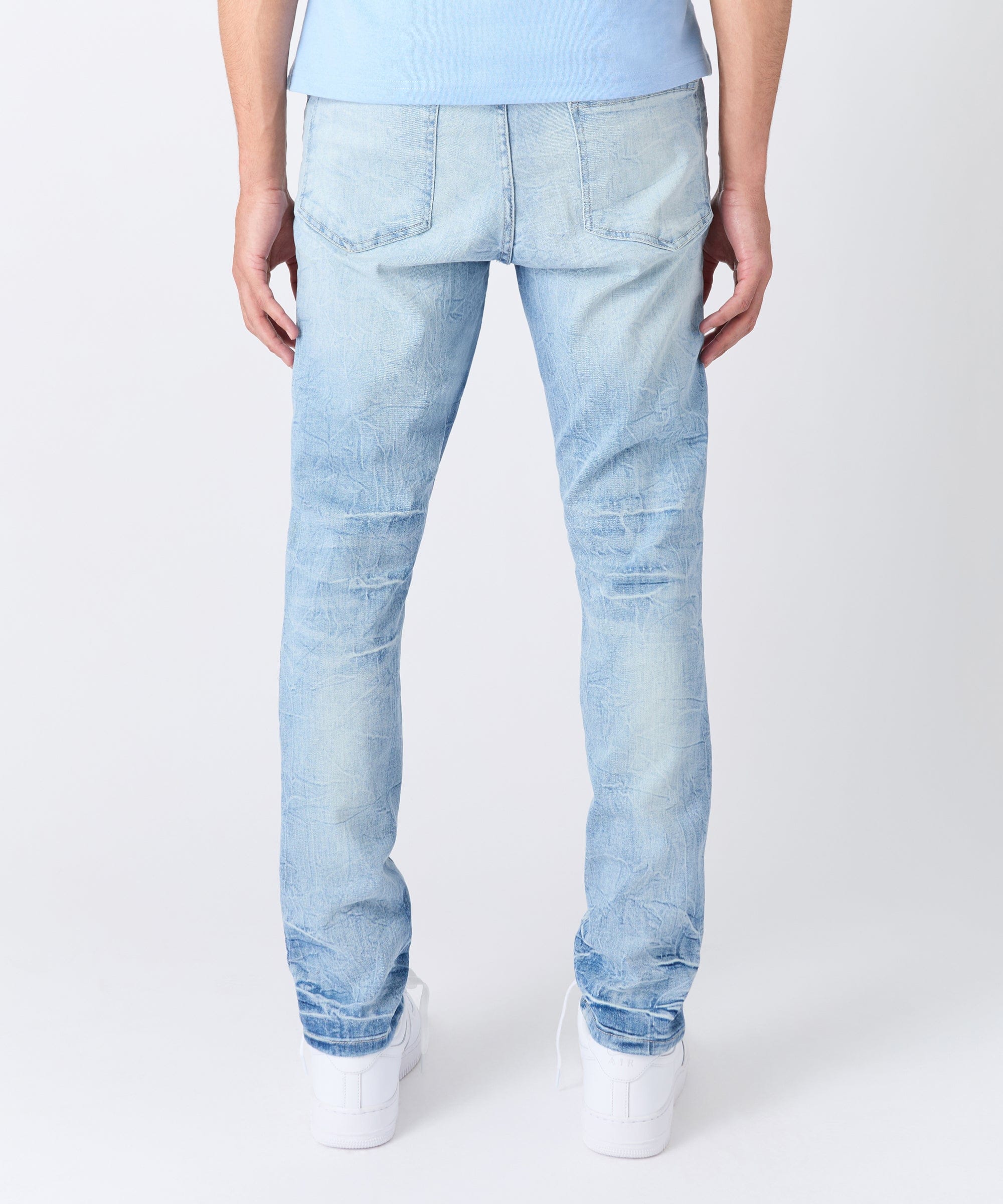 Rip And Repair Light Wash Denim Jeans - Image 6