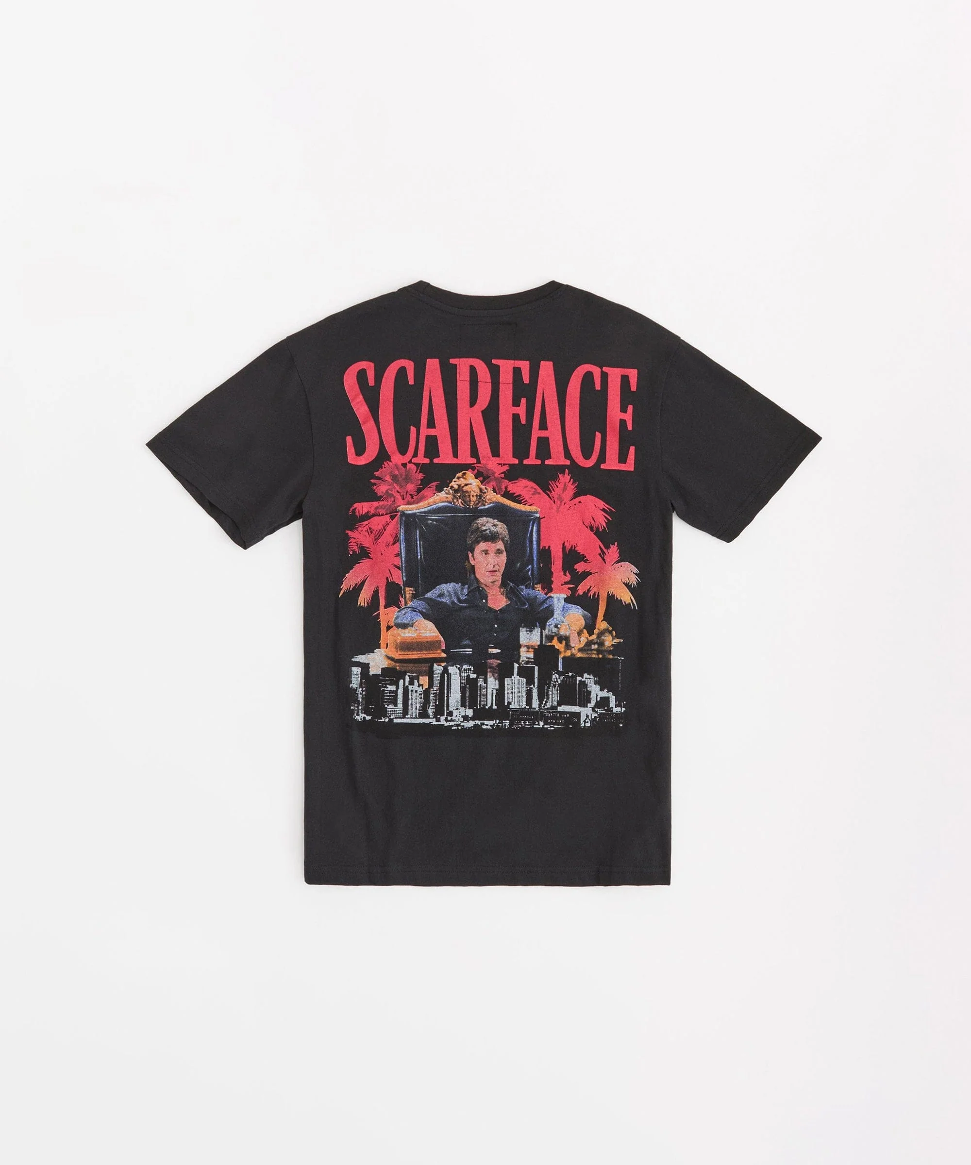 Scarface City Embroidered Short Sleeve Tee - Black