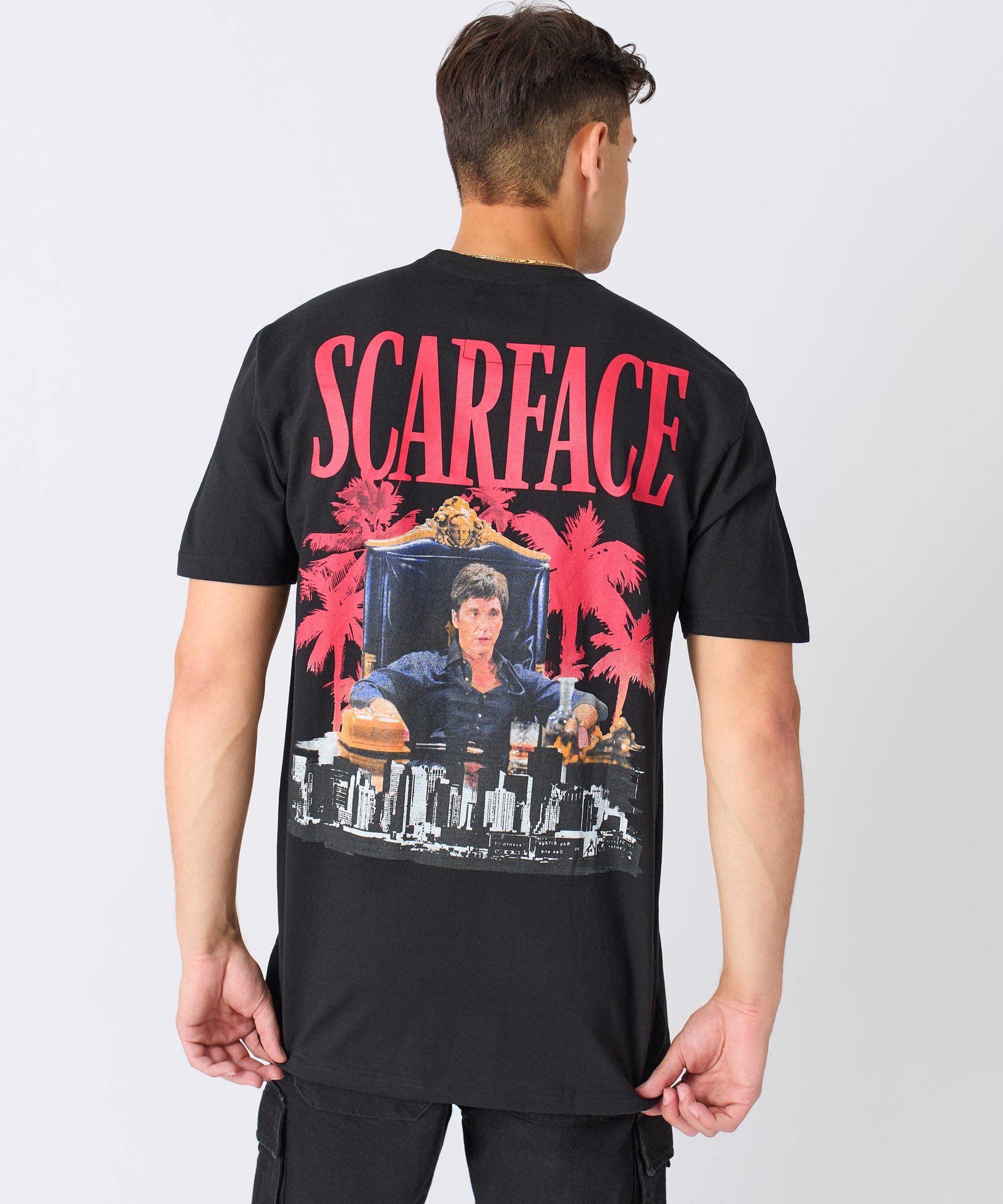 Scarface City Embroidered Short Sleeve Tee - Black - Image 2