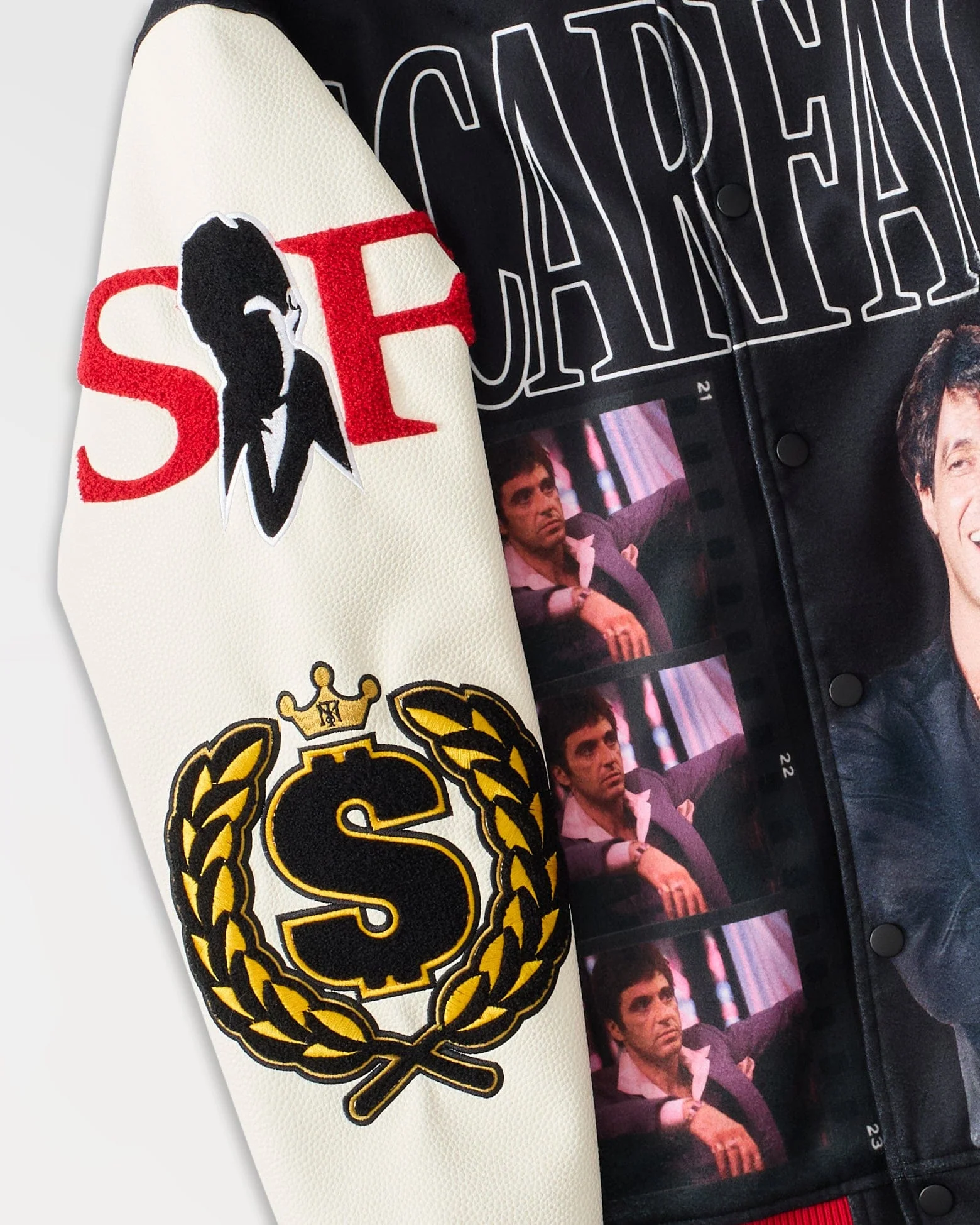 Scarface Money Varsity Jacket PU - Black - Image 5