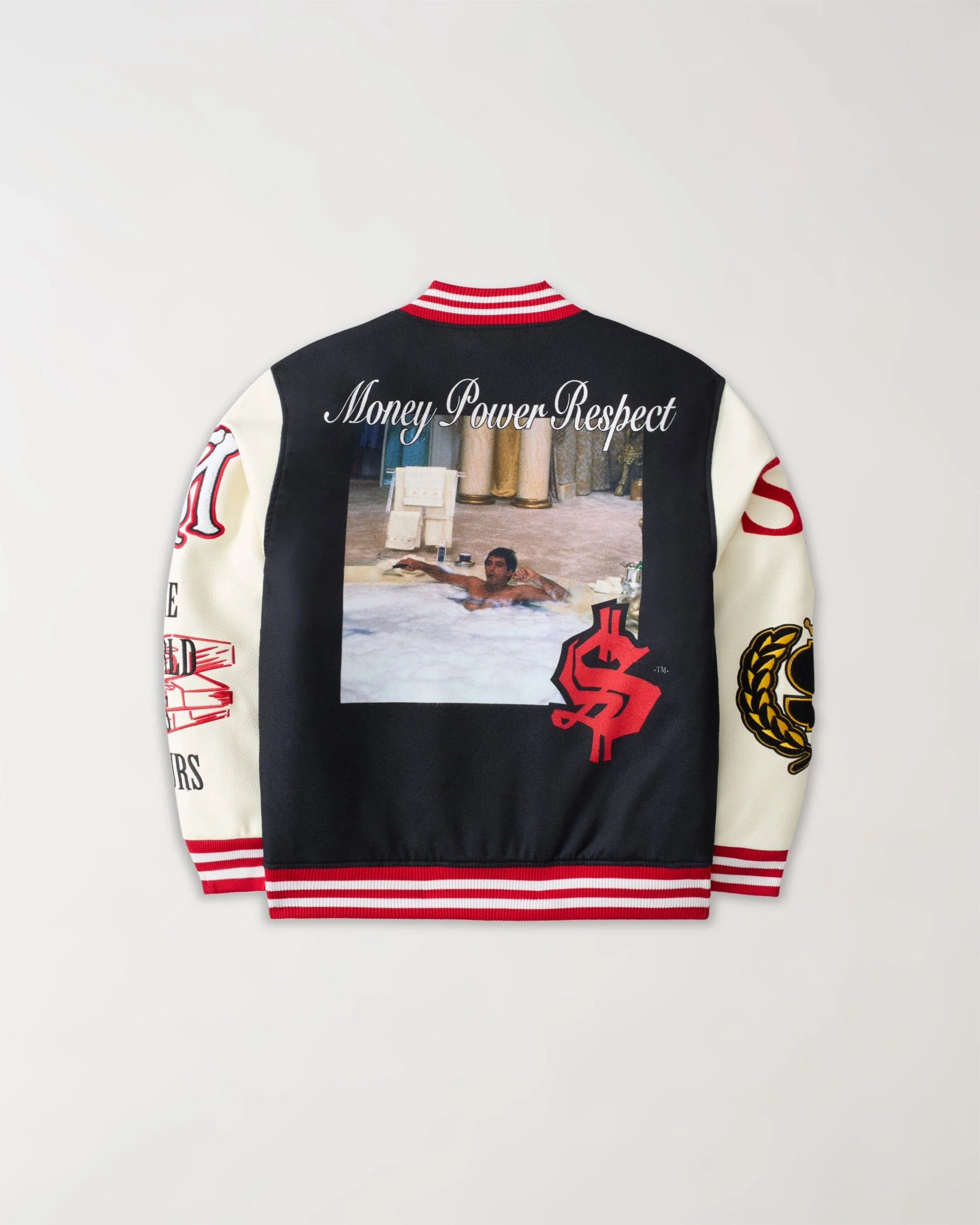 Scarface Money Varsity Jacket PU - Black - Image 8