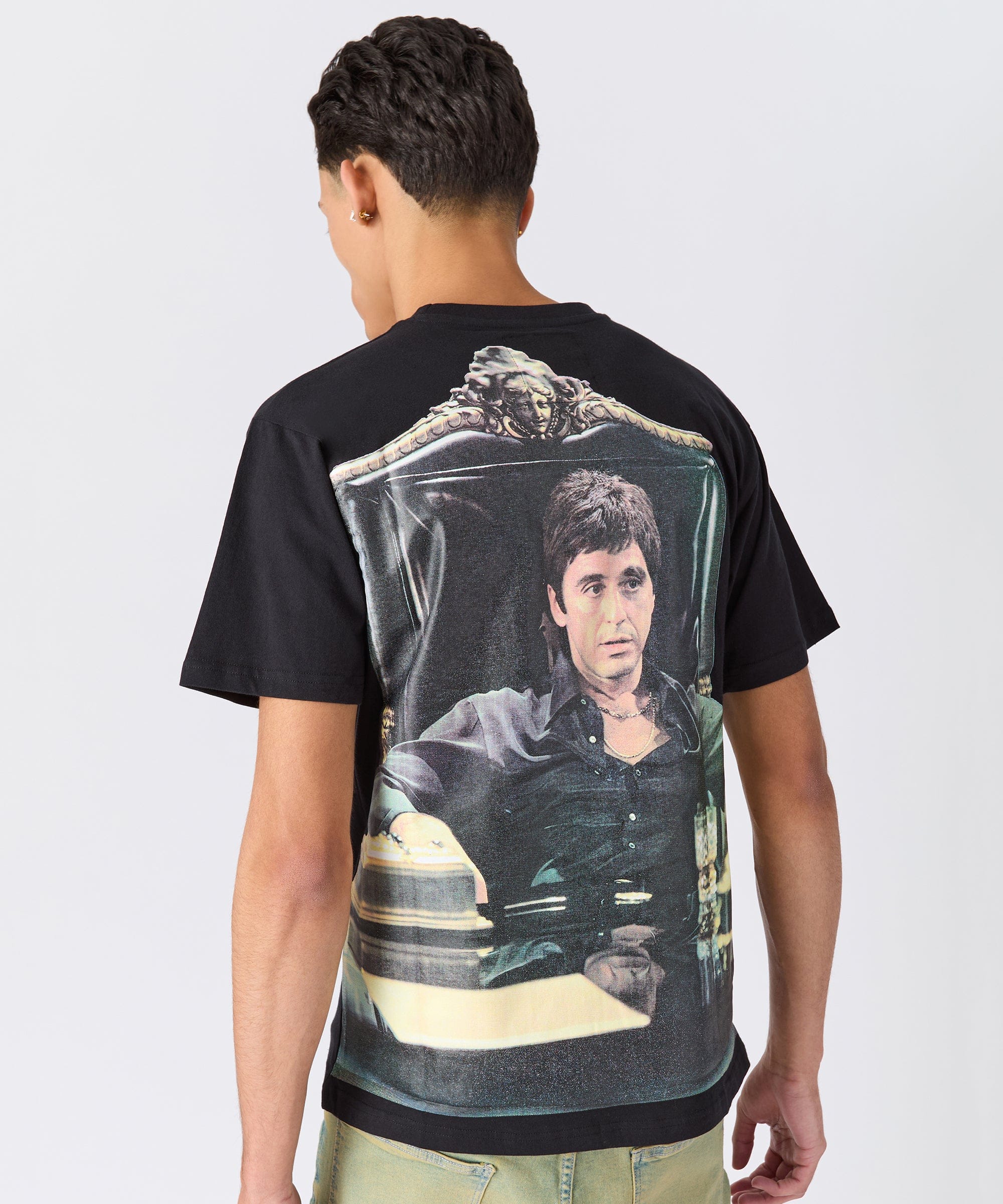 Scarface Throne Short Sleeve Tee - Black - Image 2