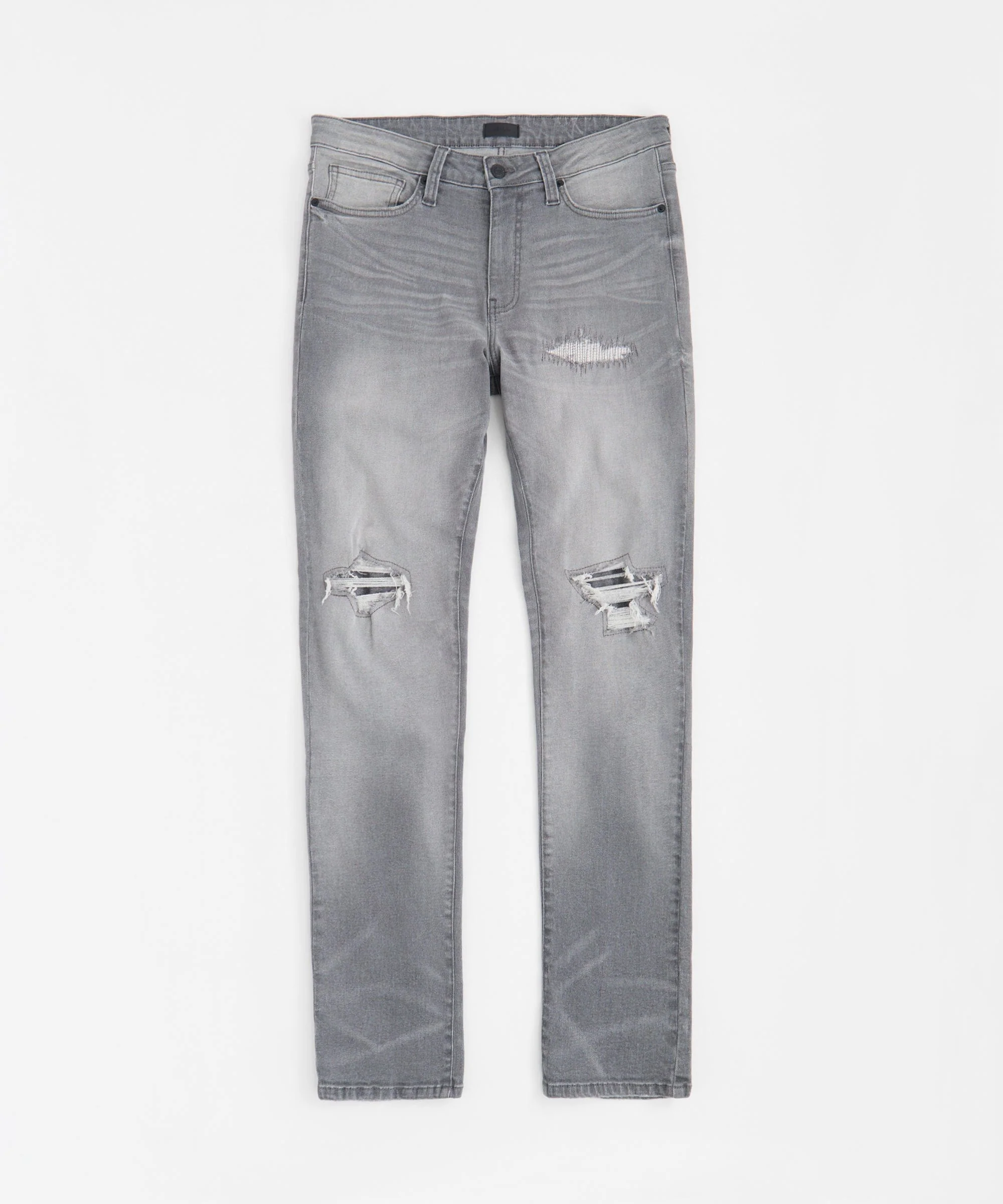 Rip and Repair Denim Jeans - Grey - Image 3