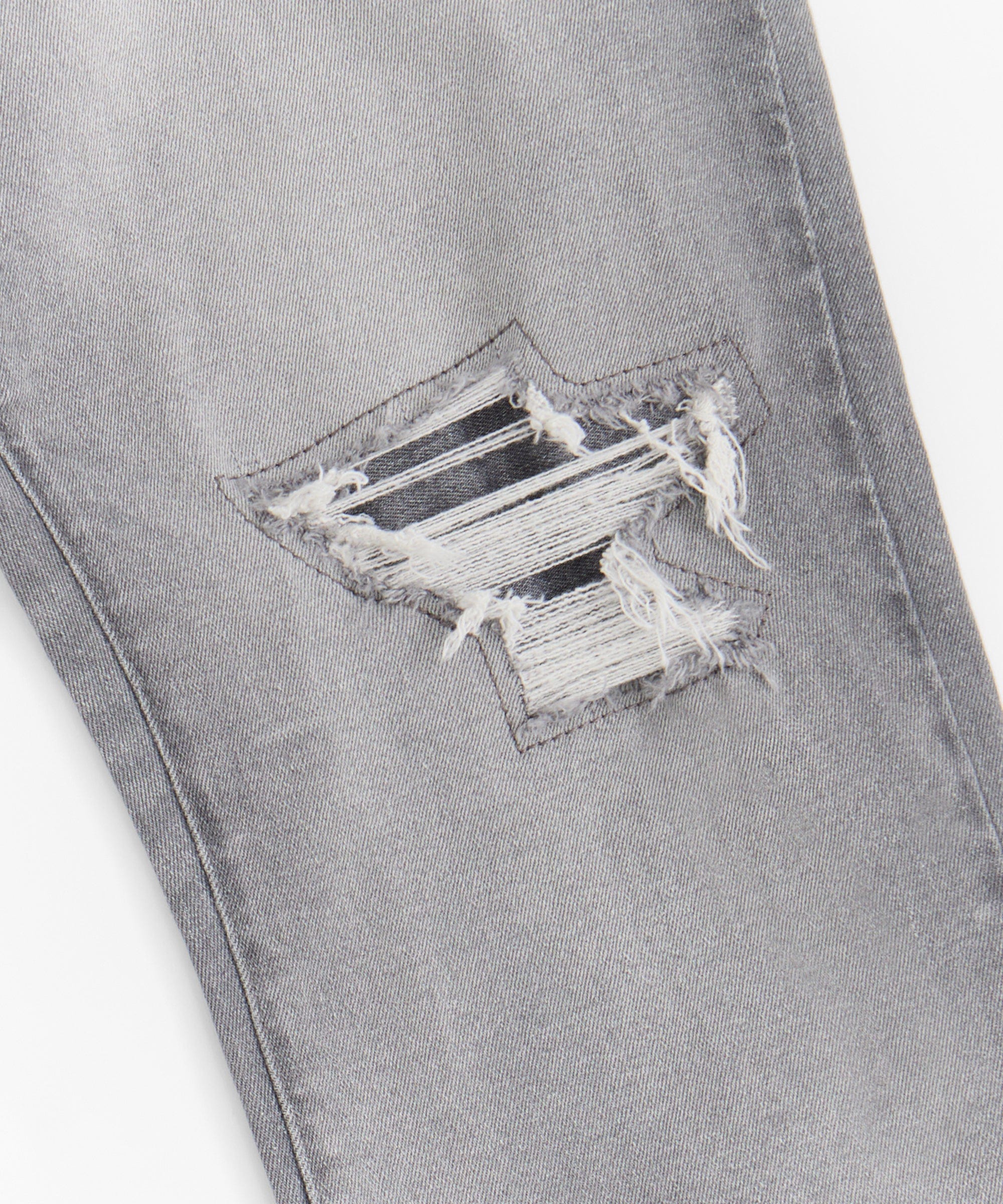 Rip and Repair Denim Jeans - Grey - Image 4