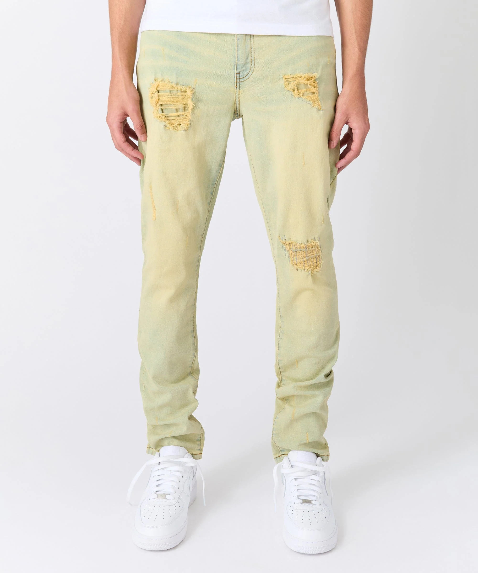 Rip and Repair Denim Jeans - Light Blue
