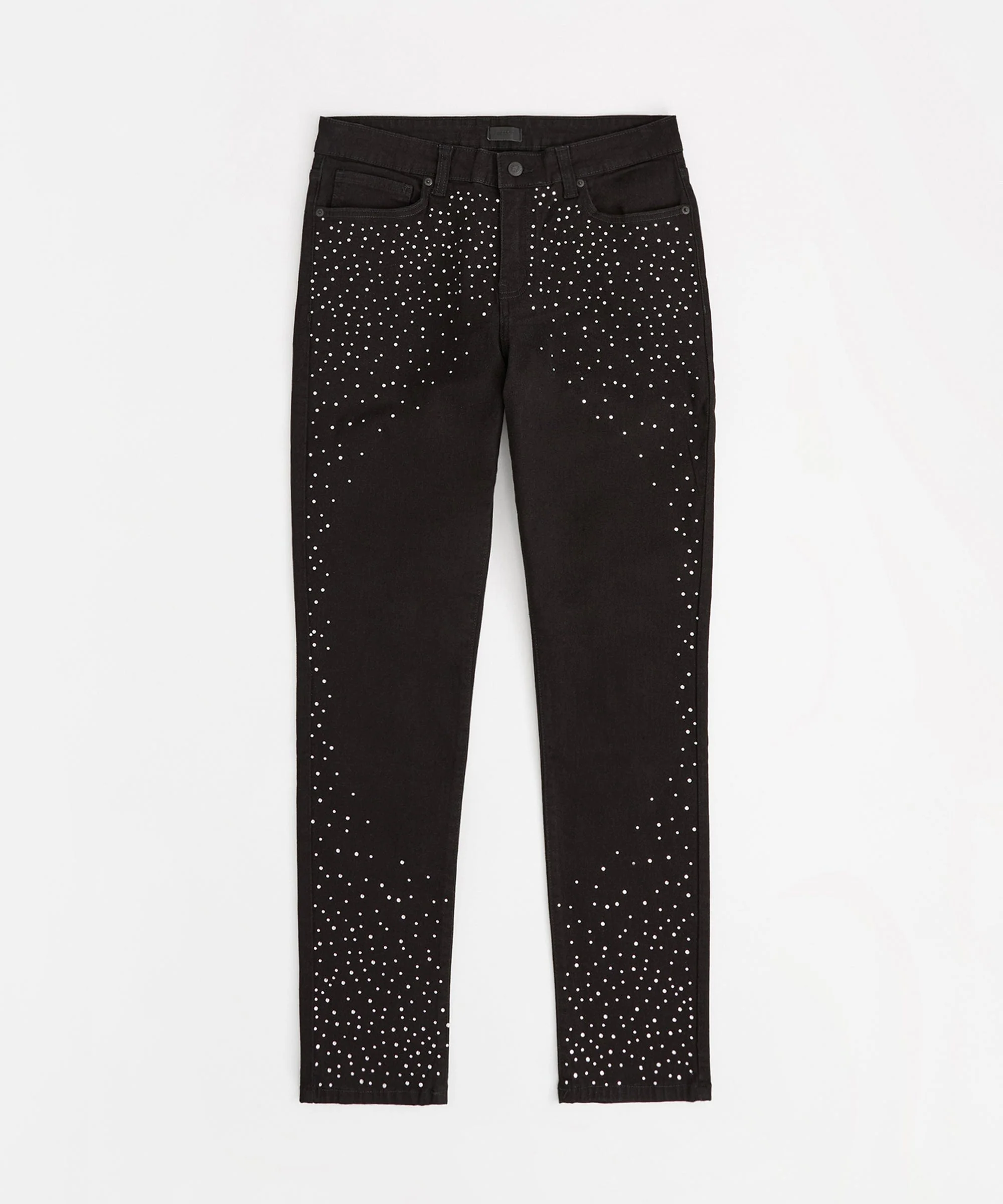 Stoned Out Rhinestone Denim Jeans - Black - Image 2