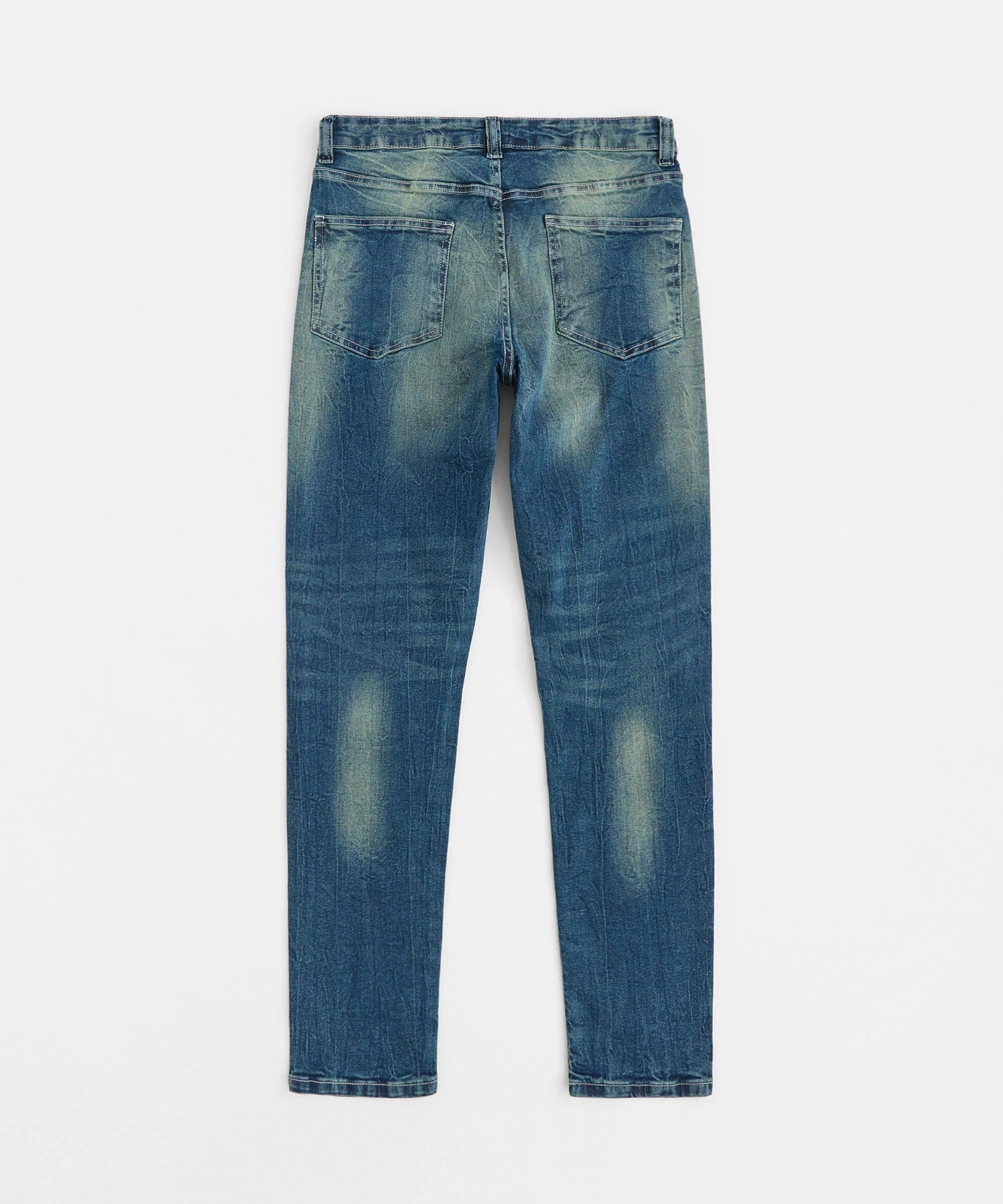 Stoned Out Rhinestone Denim Jeans - Dark Blue - Image 6