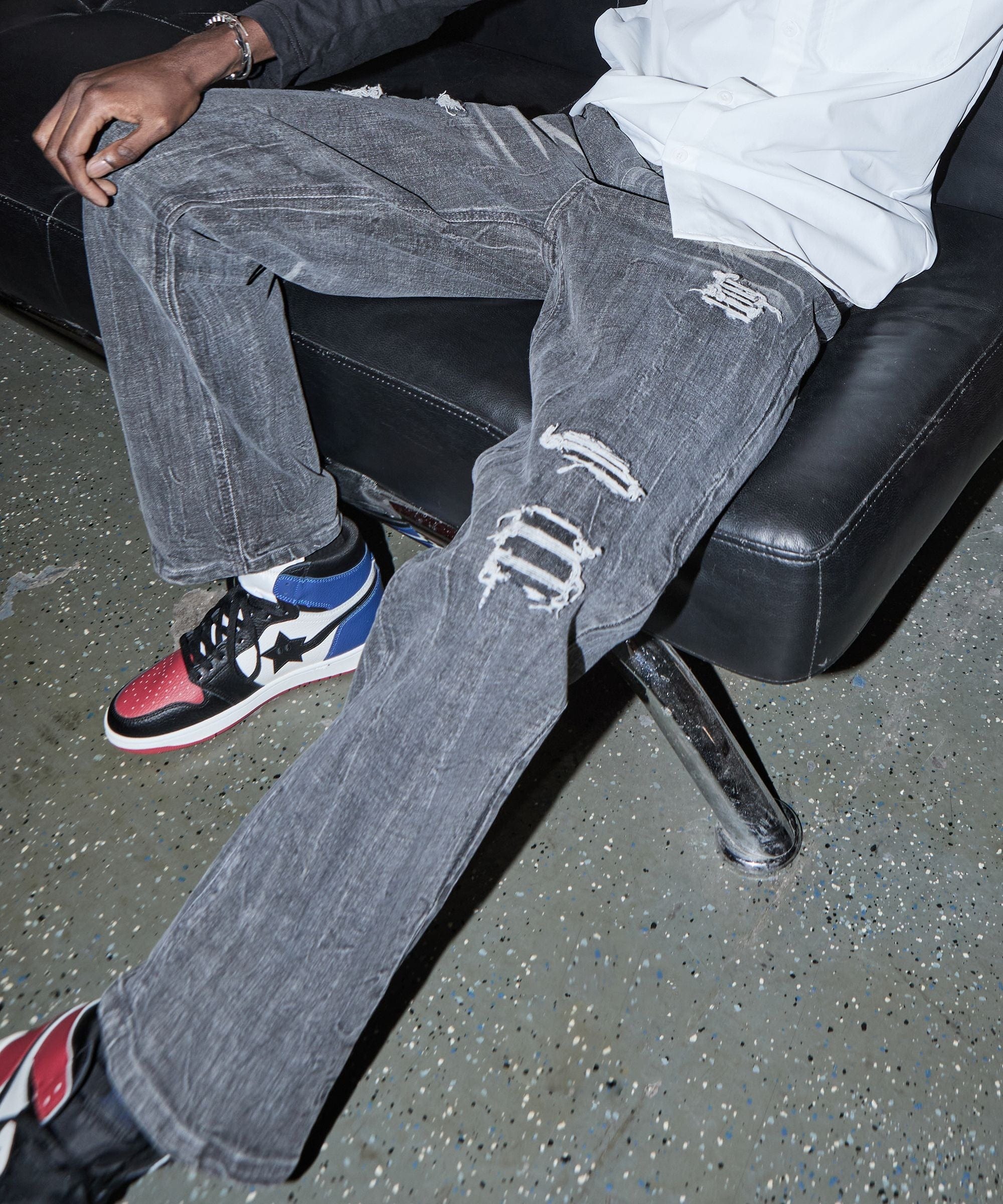 Washed Fleur Baggy Fit Denim Pant - Black - Image 21