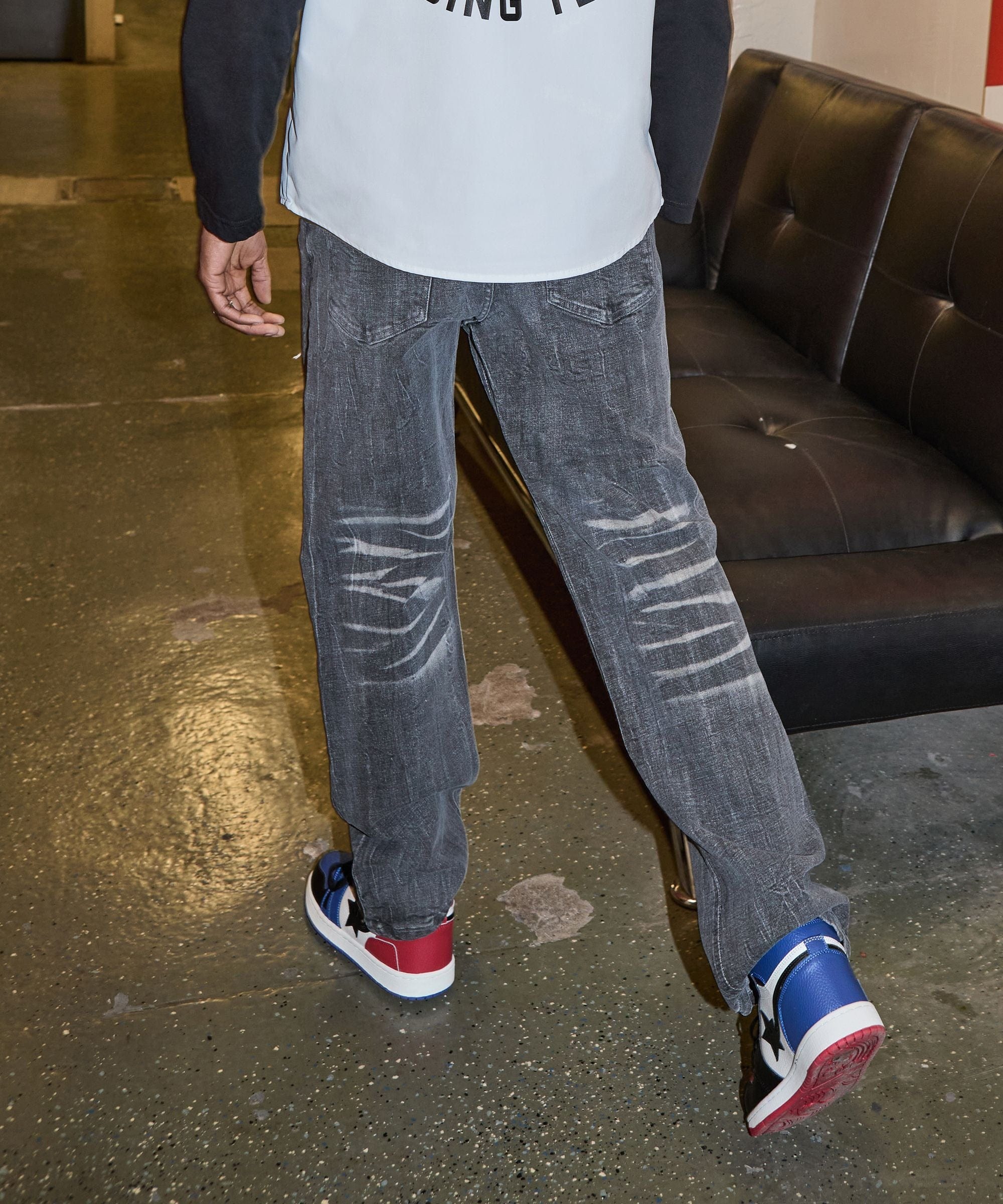 Washed Fleur Baggy Fit Denim Pant - Black - Image 22