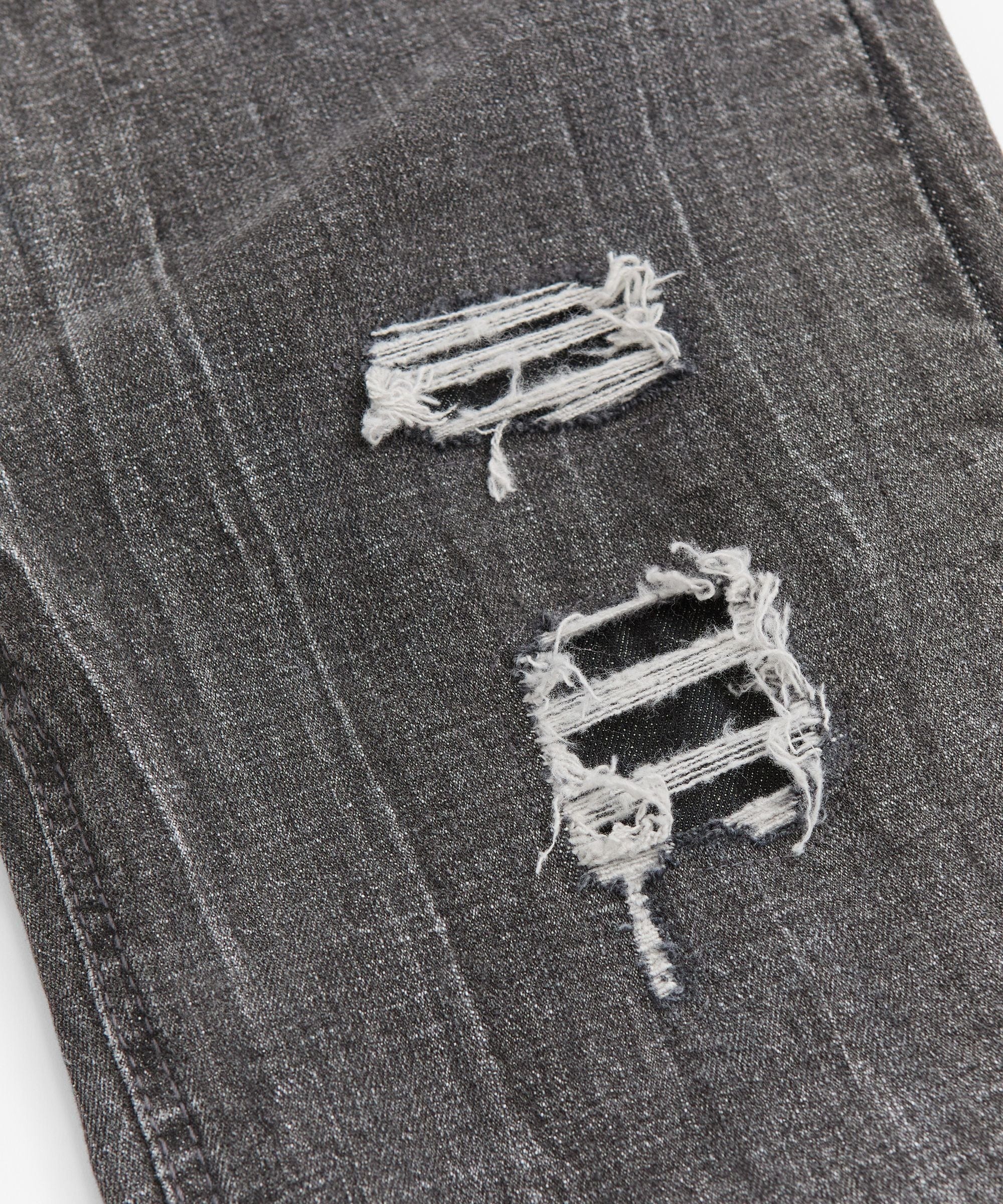 Washed Fleur Baggy Fit Denim Pant - Black - Image 4
