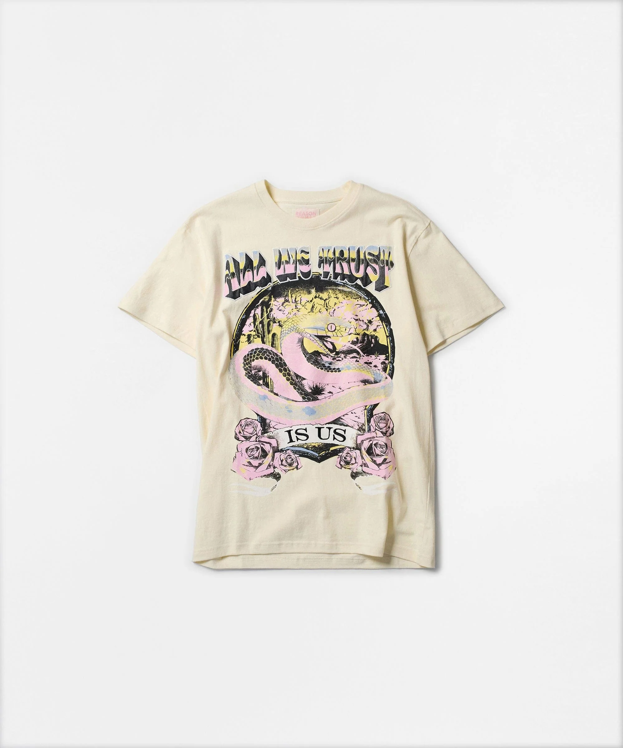Women All We Trust Short Sleeve Tee - Khaki
