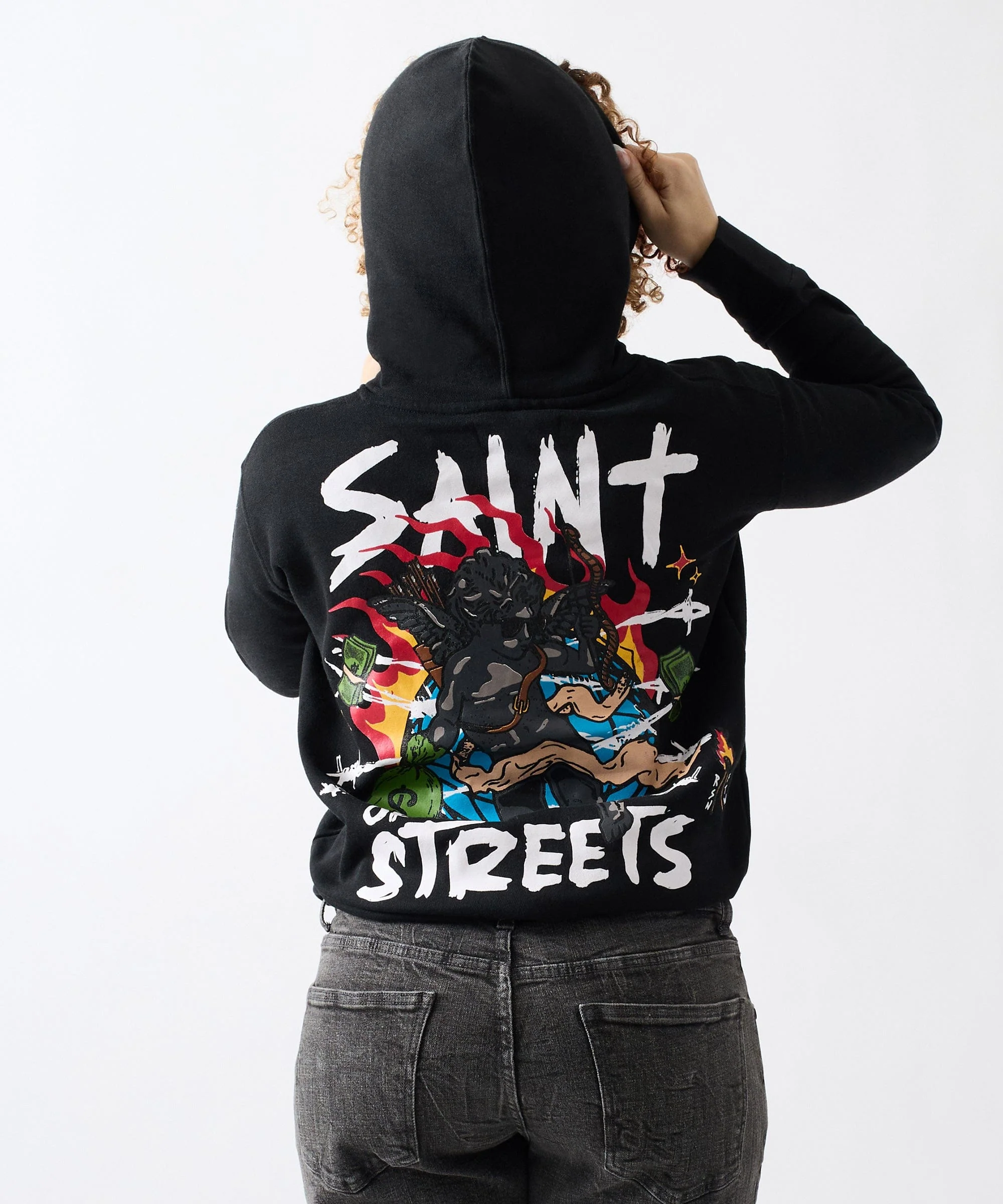 Women Anti Social Fleece Hoodie - Black
