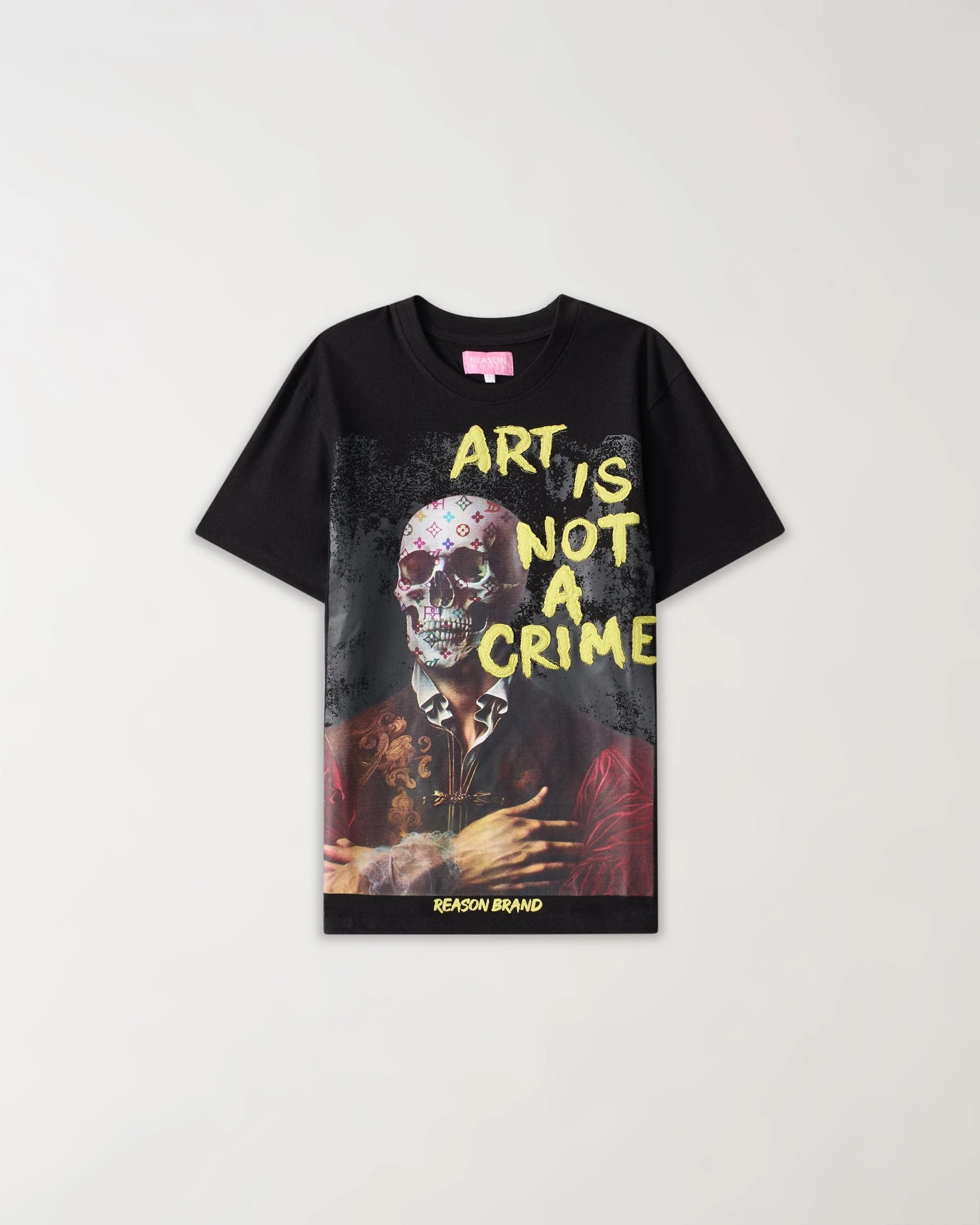Women Art Is Not A Crime Short Sleeve Tee - Black