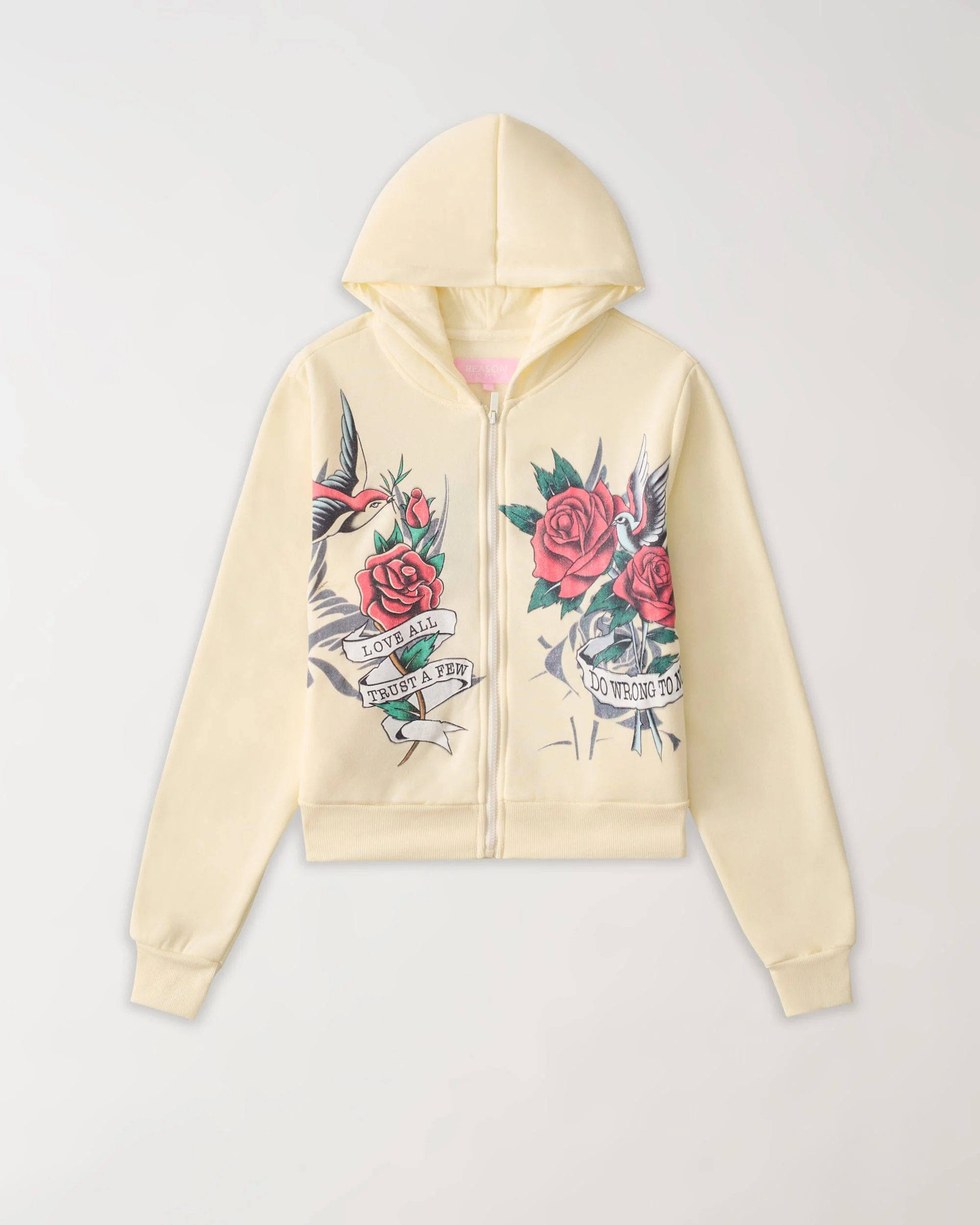 Women Do Wrong To None Hoodie - Cream