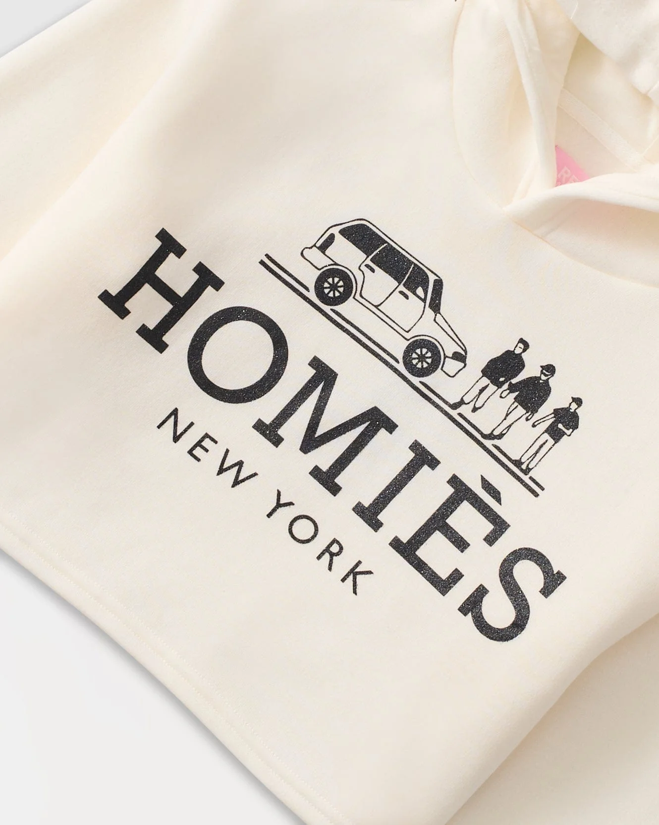 Women Homies Cropped Hoodie - Cream - Image 2