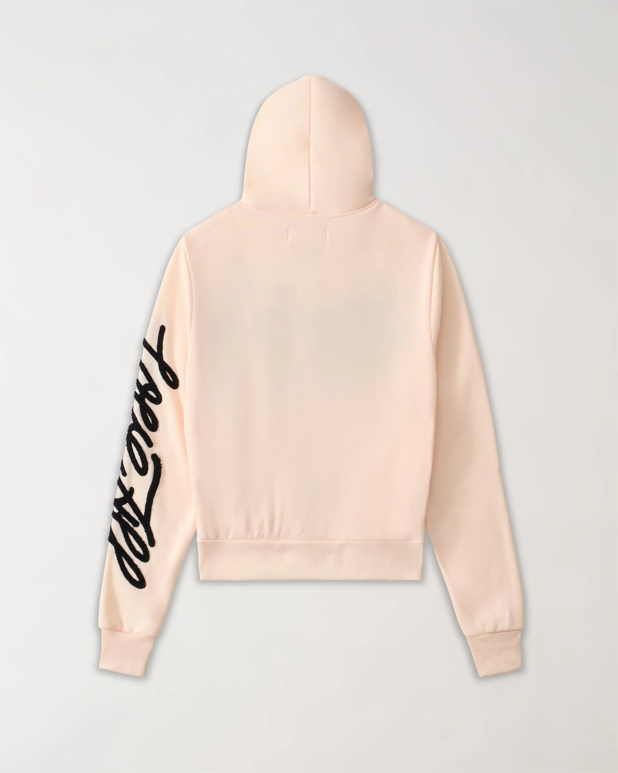Women Love All Embroidered Cropped Hoodie - Pink - Image 5