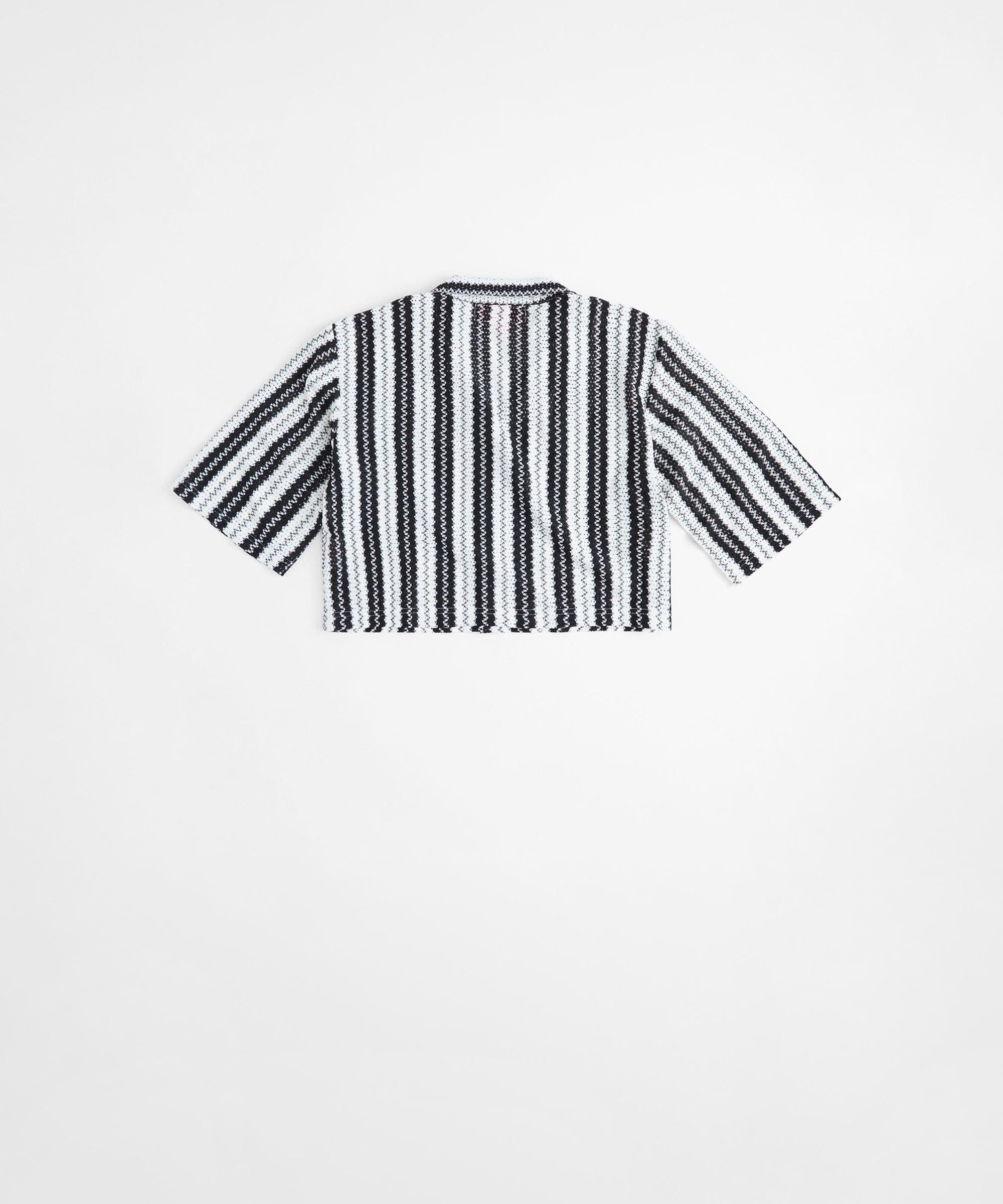 Women Plus Size Textured Shirt - Black And White - Image 2