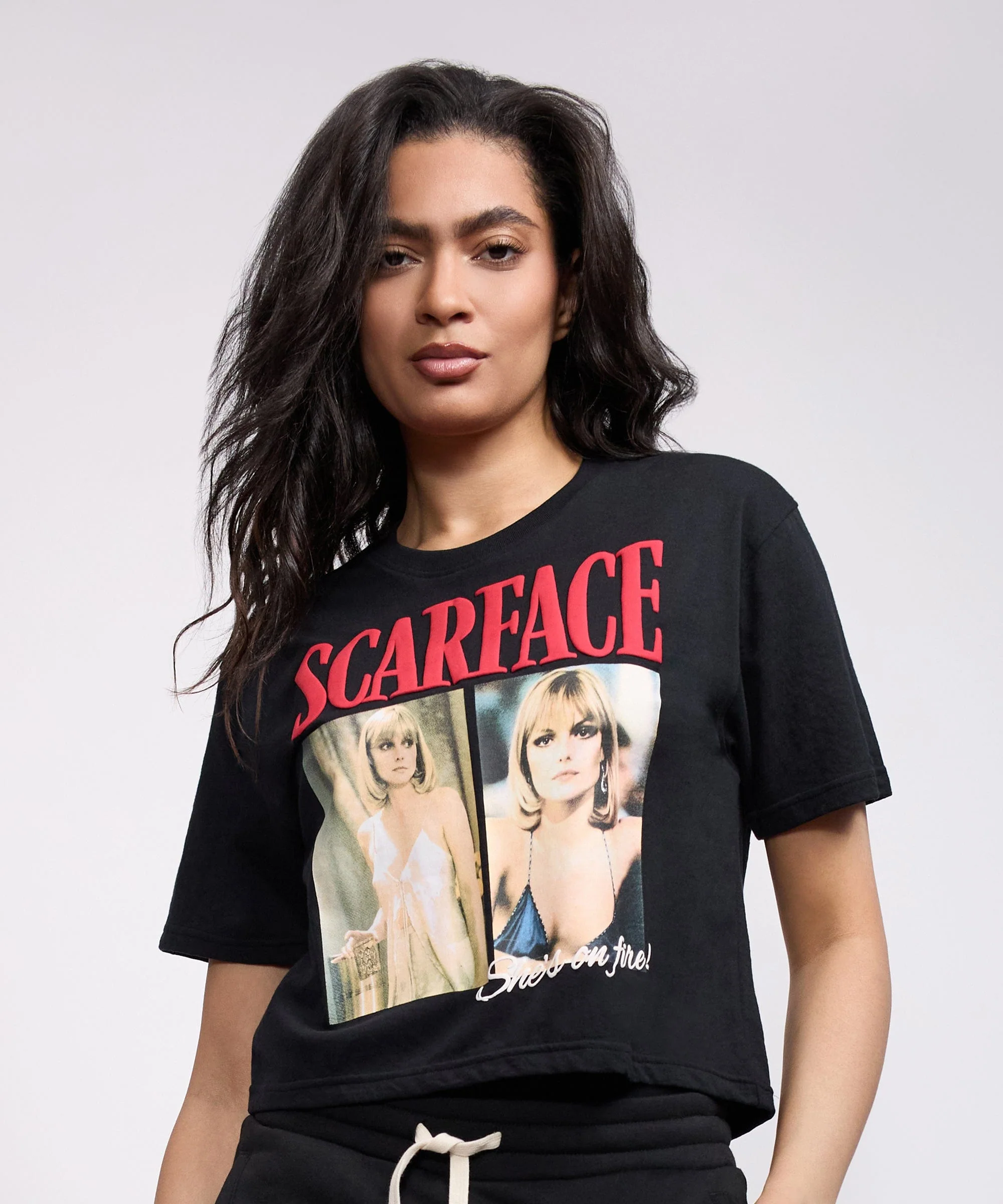 Women Scarface Elvira Tee - Black